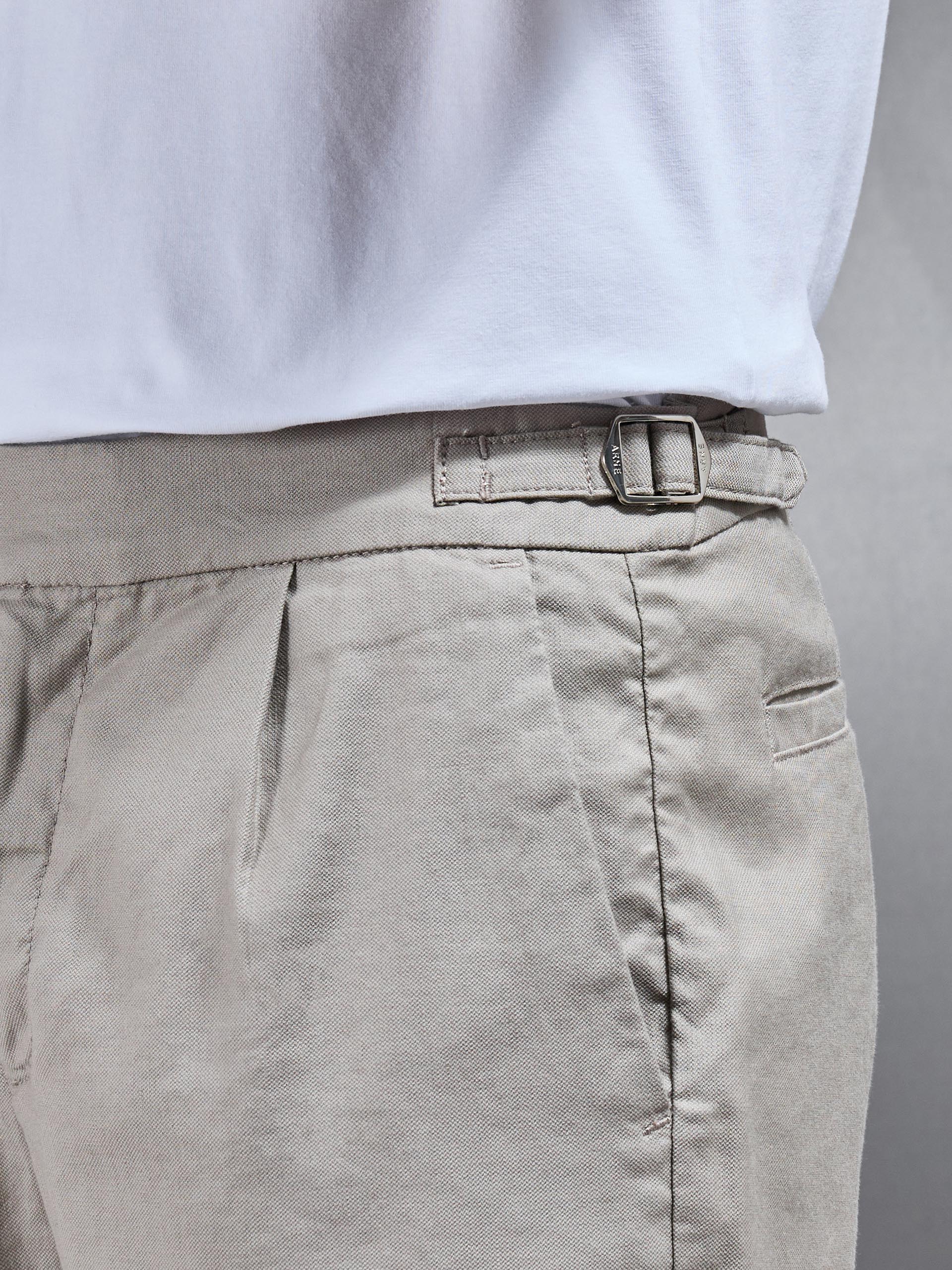 Linen Tailored Short in Light Sage - Image 4