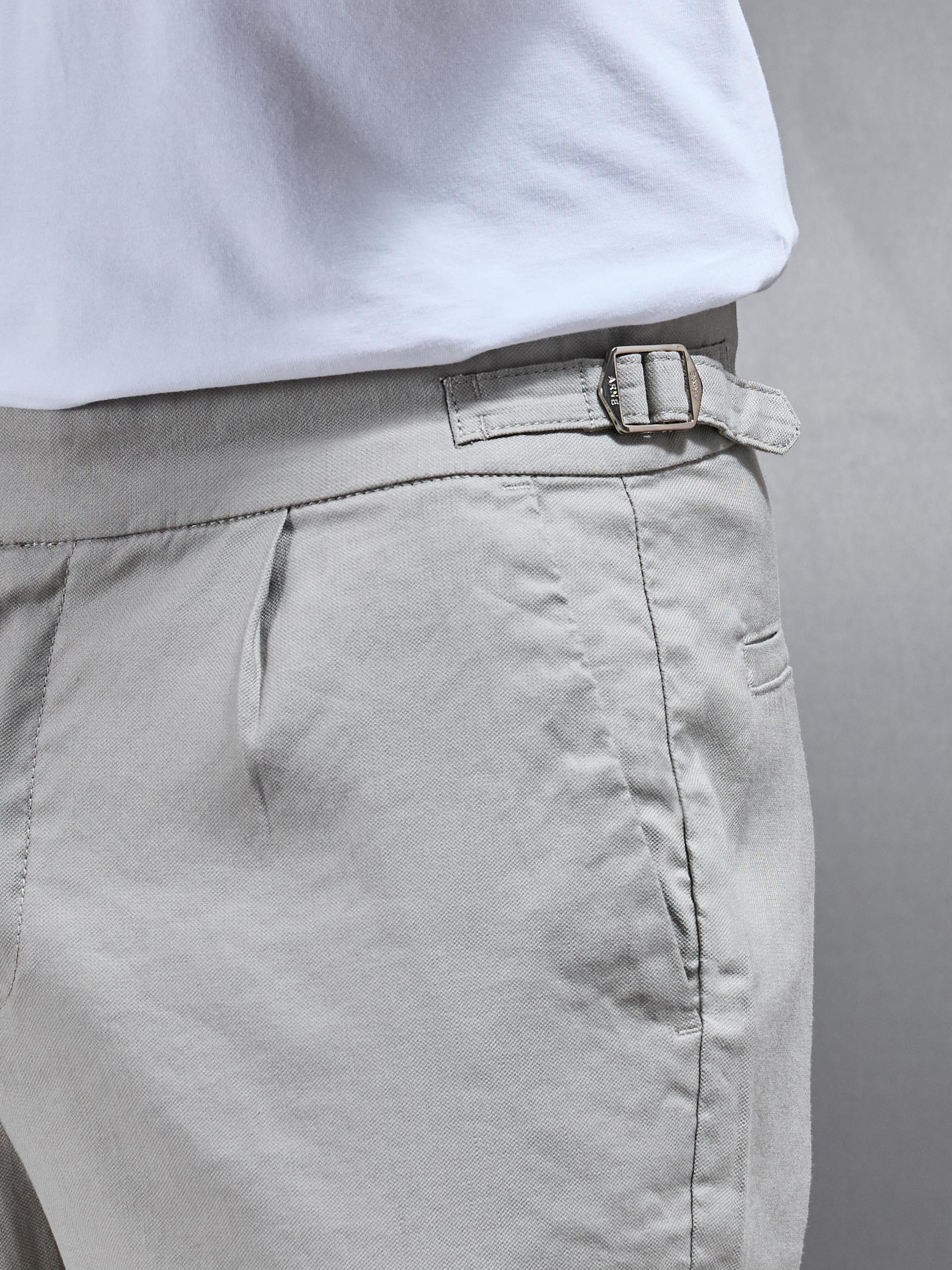 Linen Tailored Short in Stone - Image 6