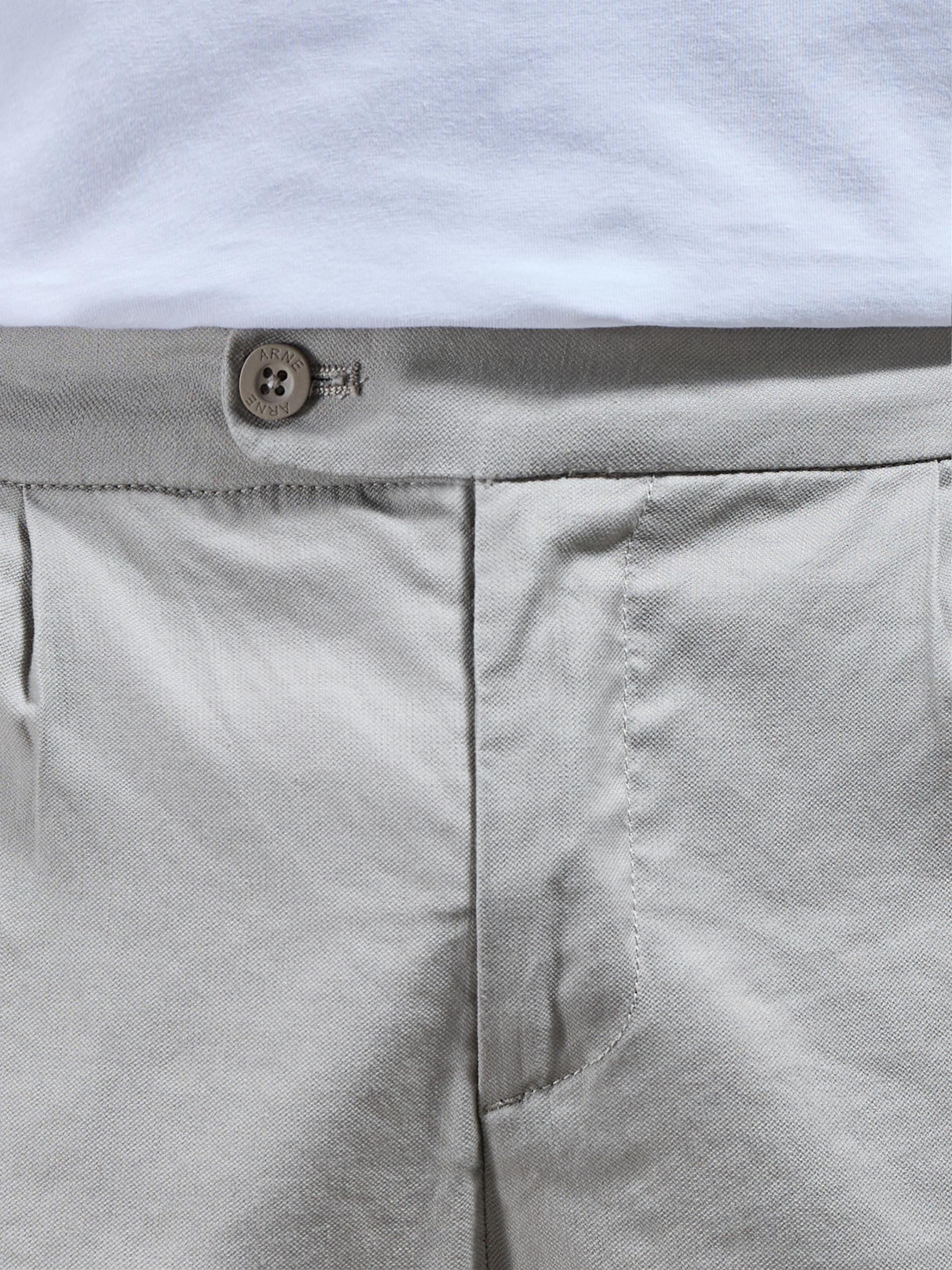 Linen Tailored Trouser in Stone - Image 4