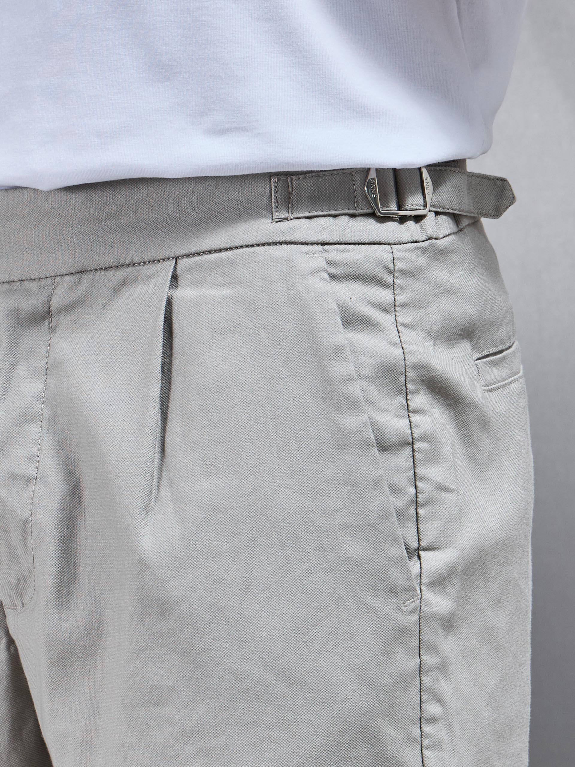 Linen Tailored Trouser in Stone - Image 6