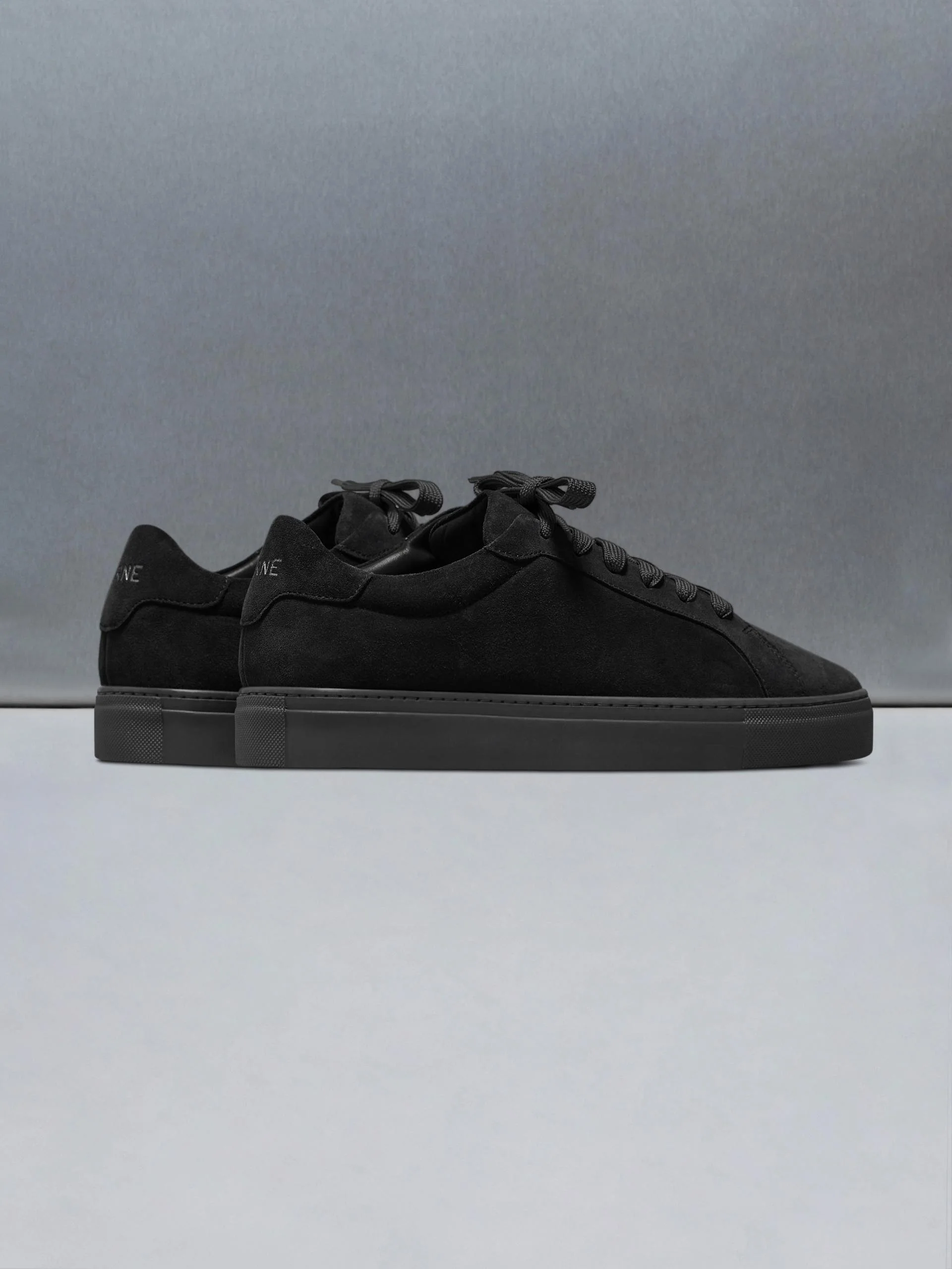 Low Essential Suede Trainer in Triple Black - Image 4