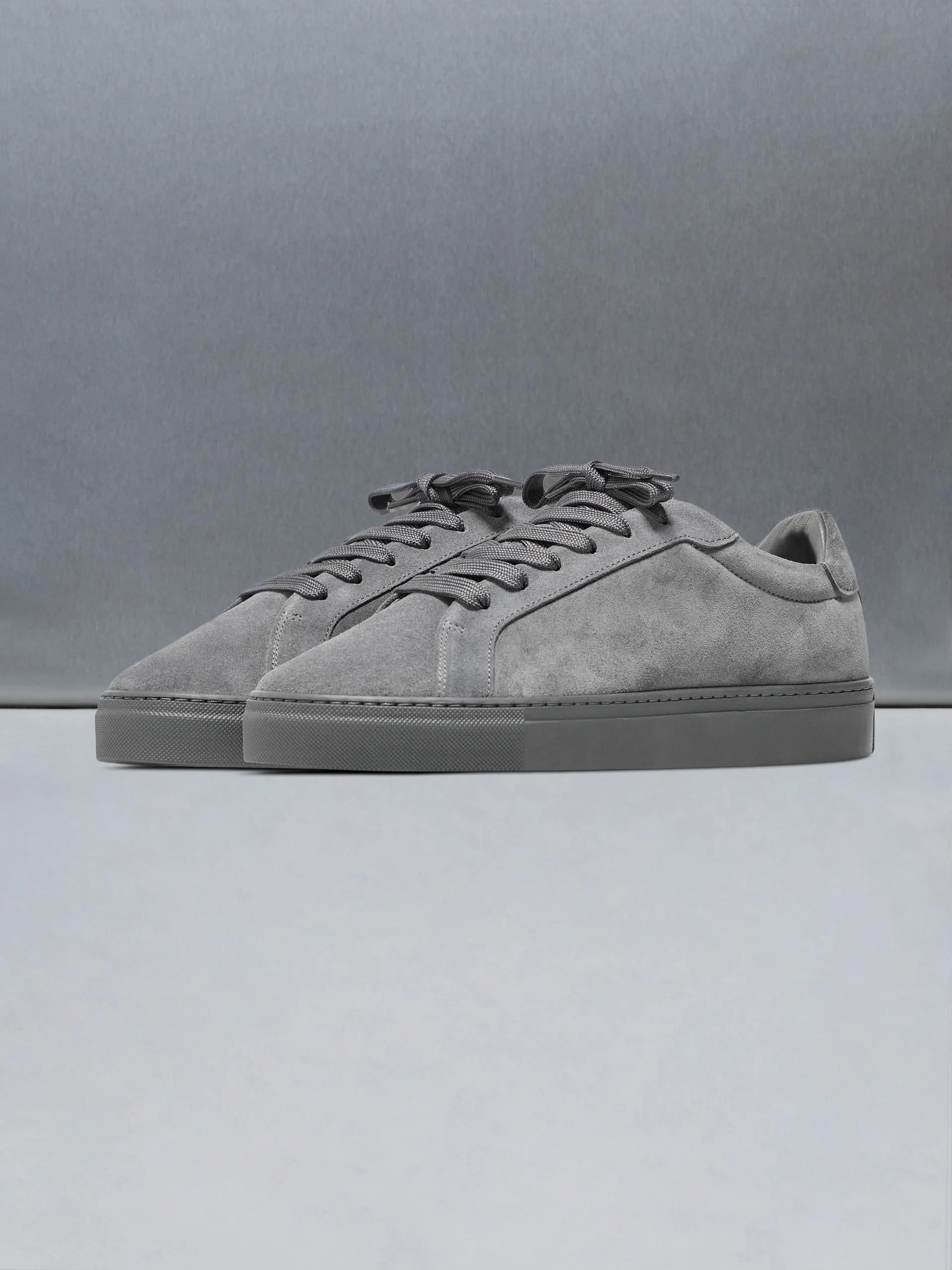 Low Essential Suede Trainer in Triple Charcoal - Image 3