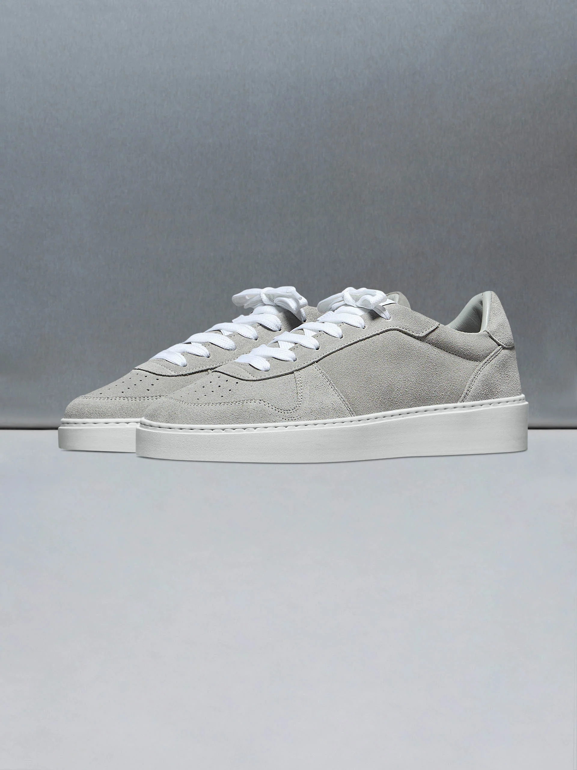 Mid Court Trainer in Light Grey Suede - Image 3
