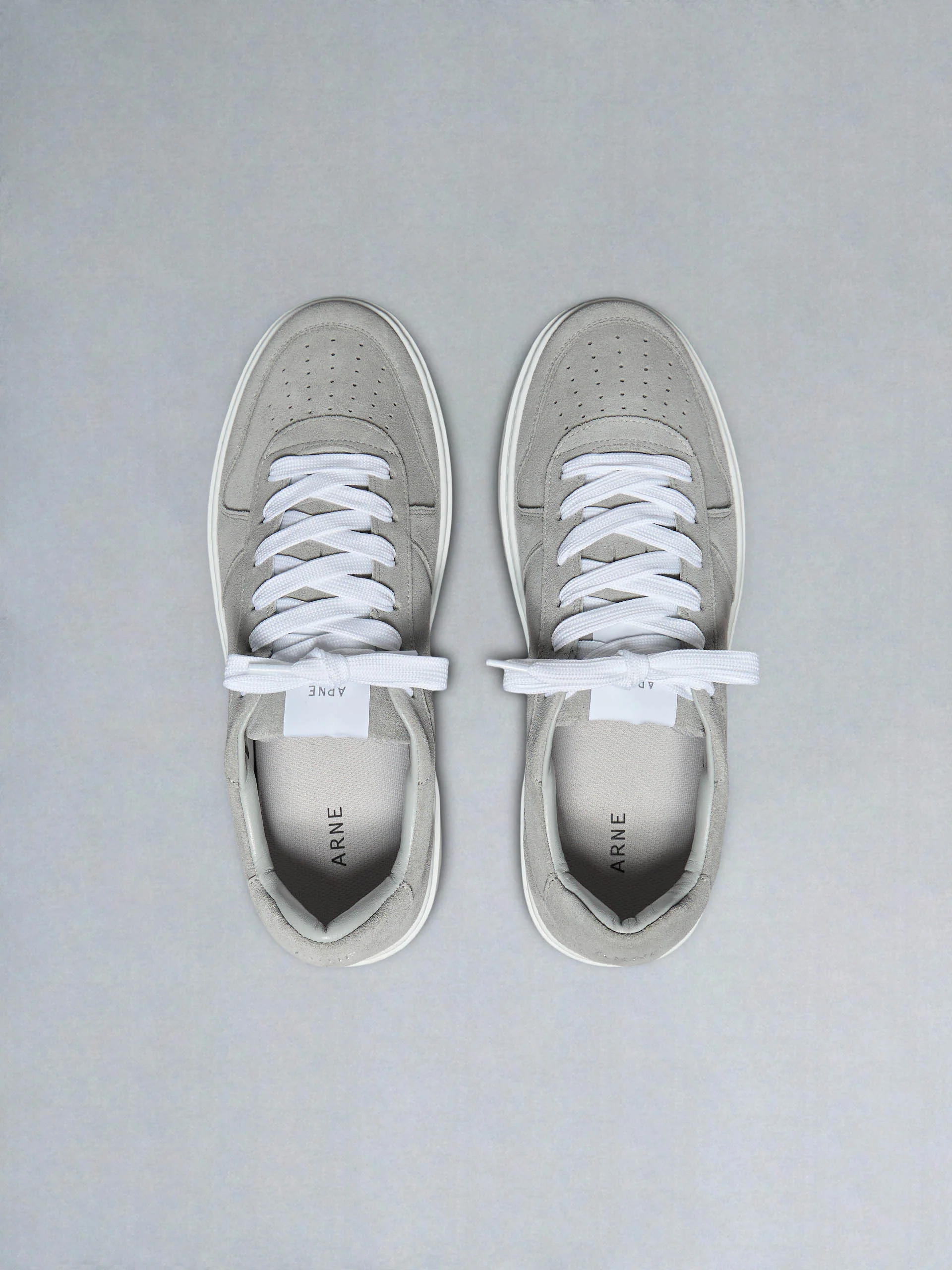 Mid Court Trainer in Light Grey Suede - Image 5