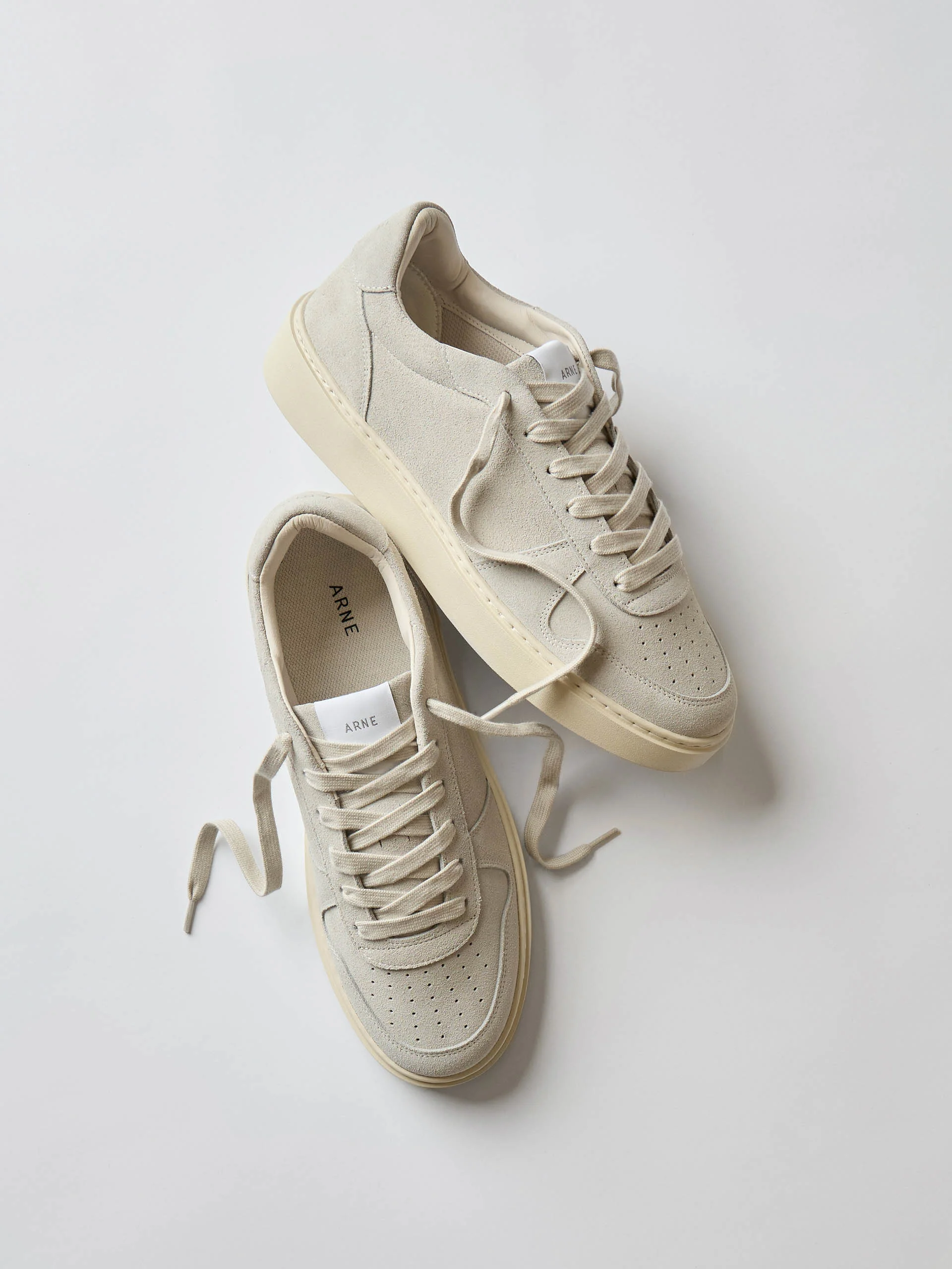 Mid Court Trainer in Stone Suede - Image 2