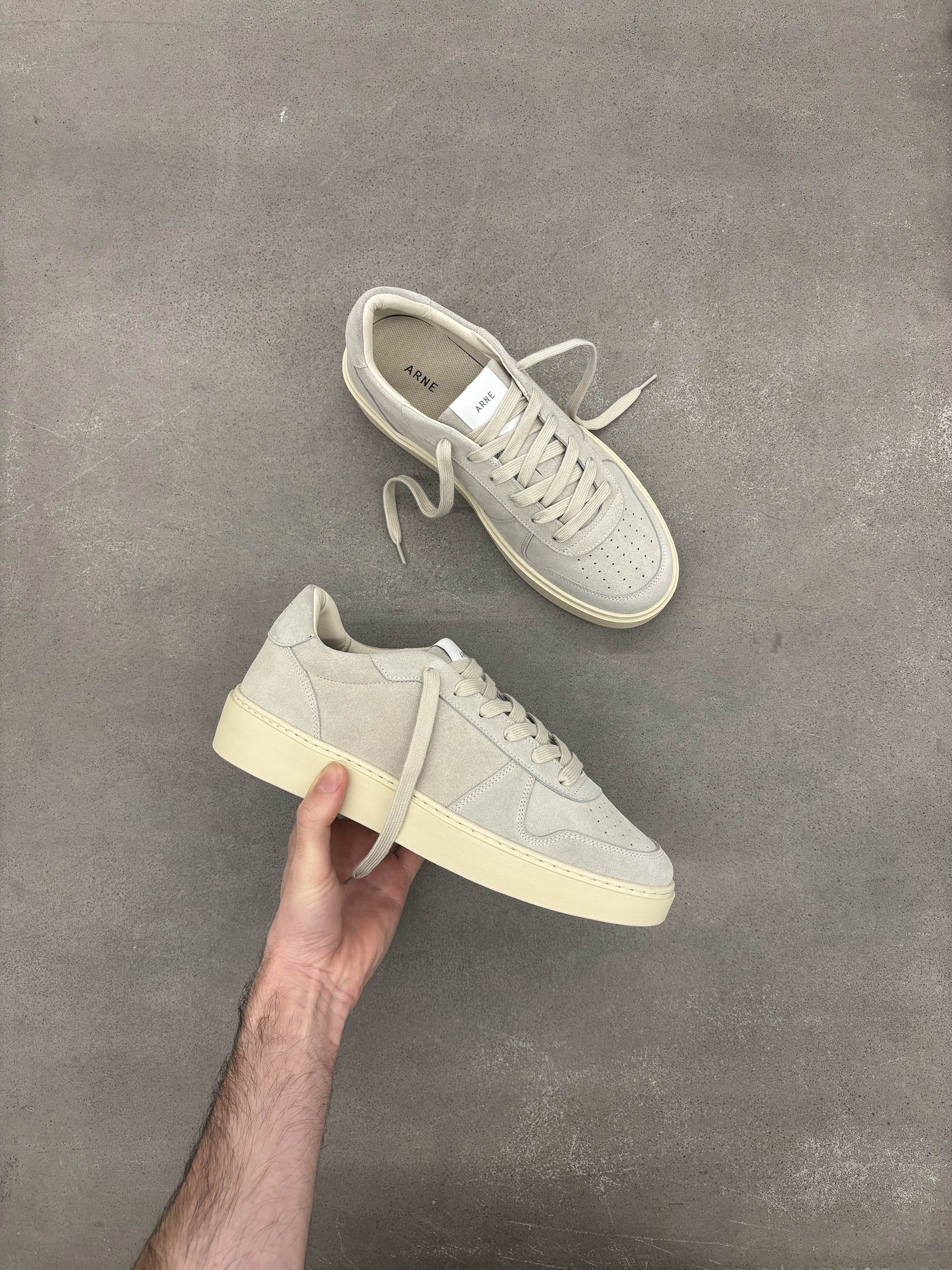 Mid Court Trainer in Stone Suede - Image 6