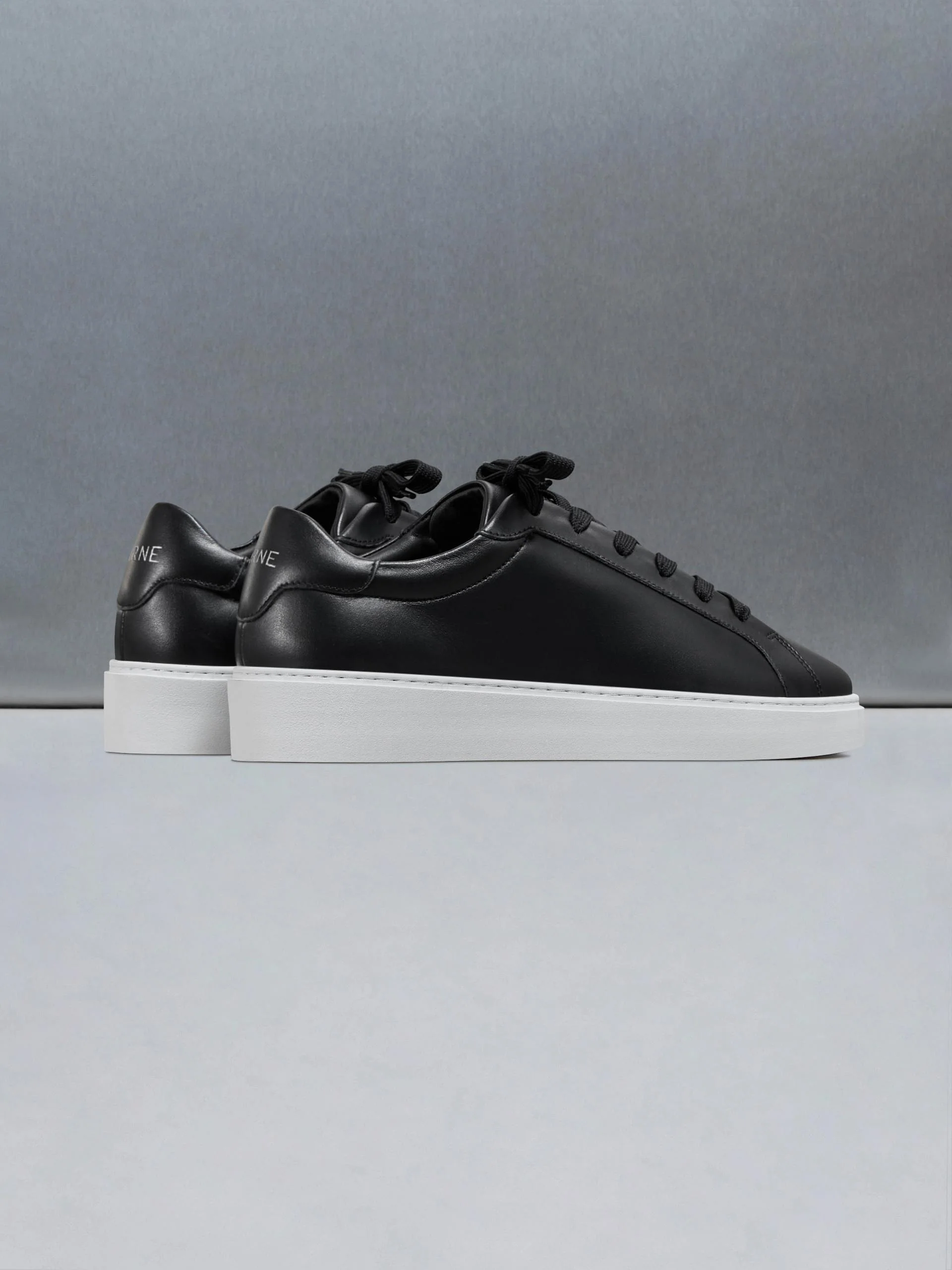 Mid Essential Leather Trainer in Black - Image 4