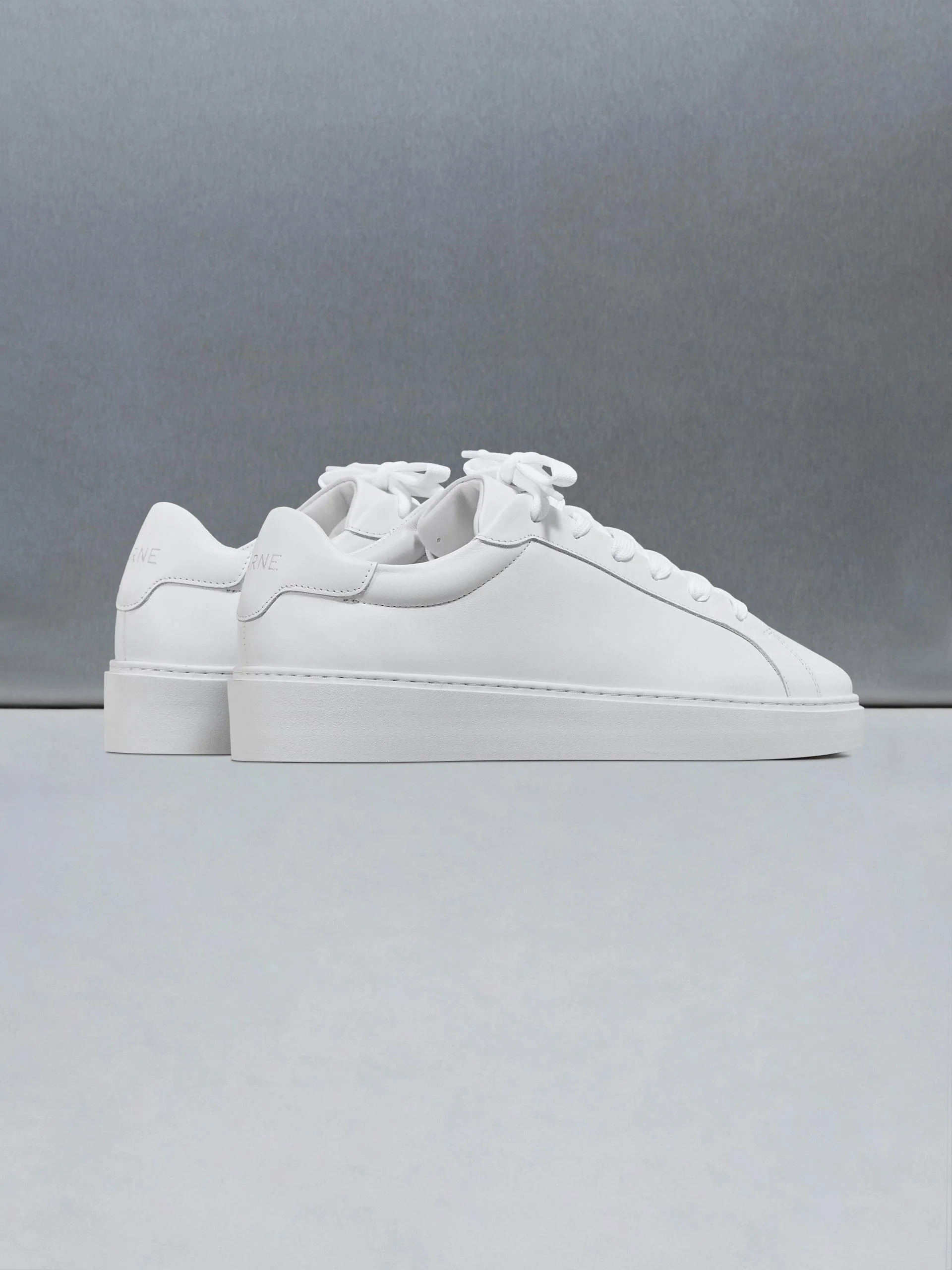 Mid Essential Leather Trainer in White - Image 4