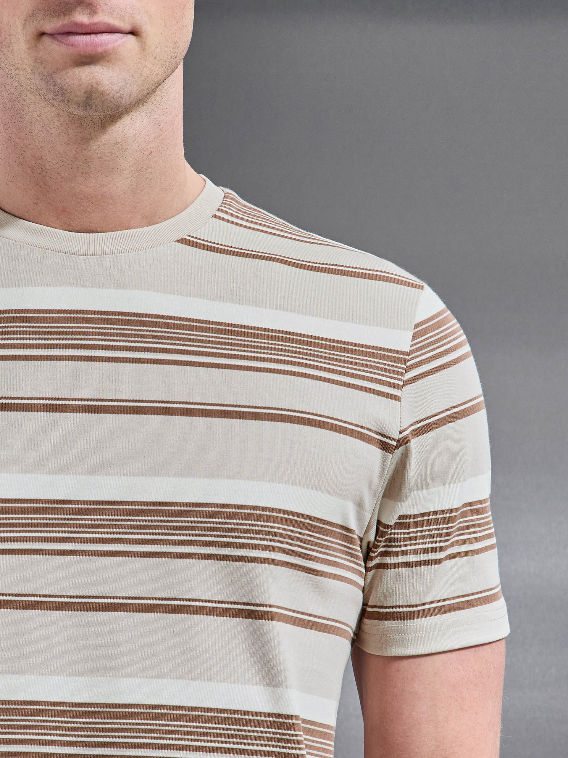Nova Stripe T-Shirt in Stone - Image 3