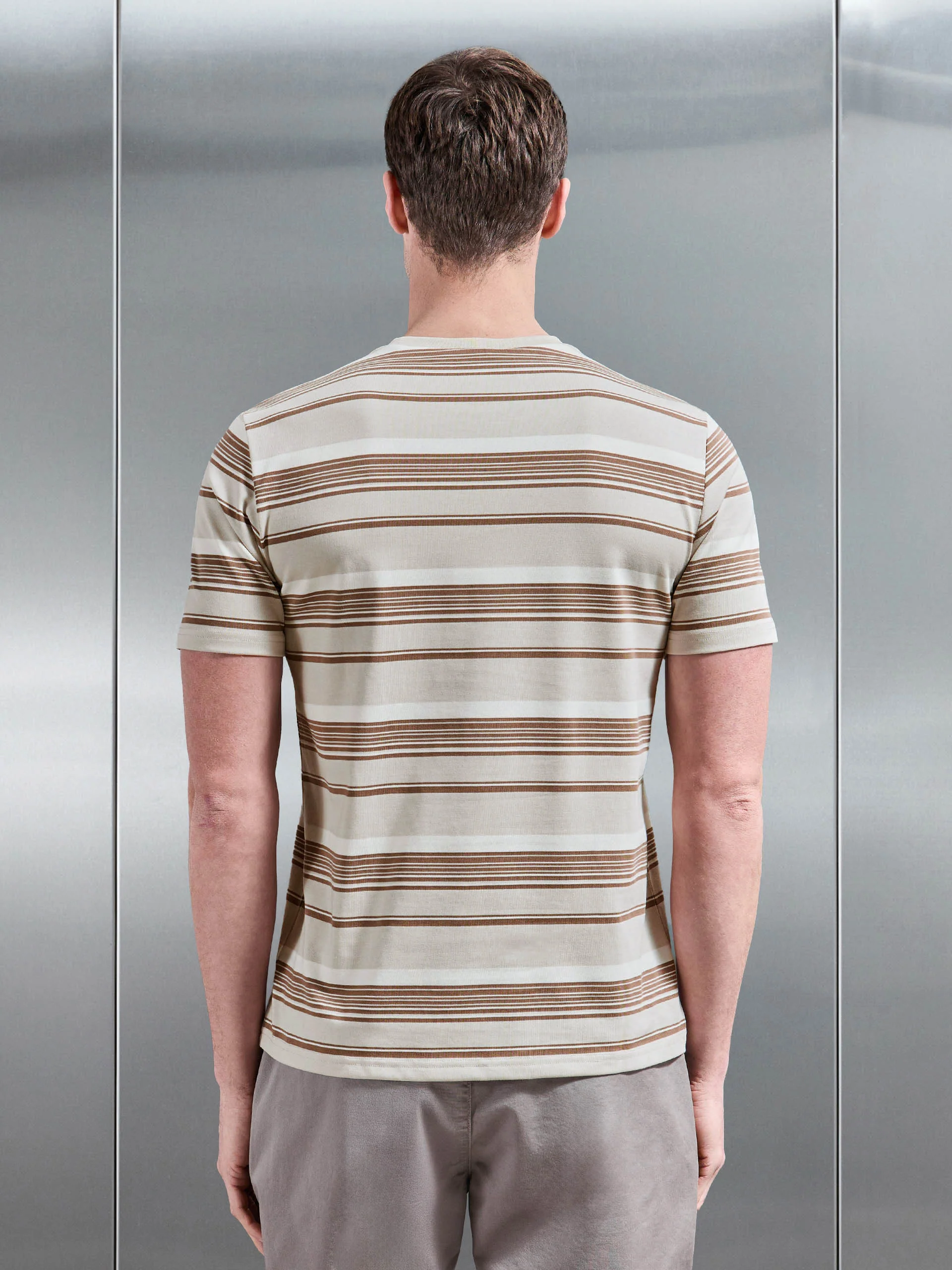 Nova Stripe T-Shirt in Stone - Image 4