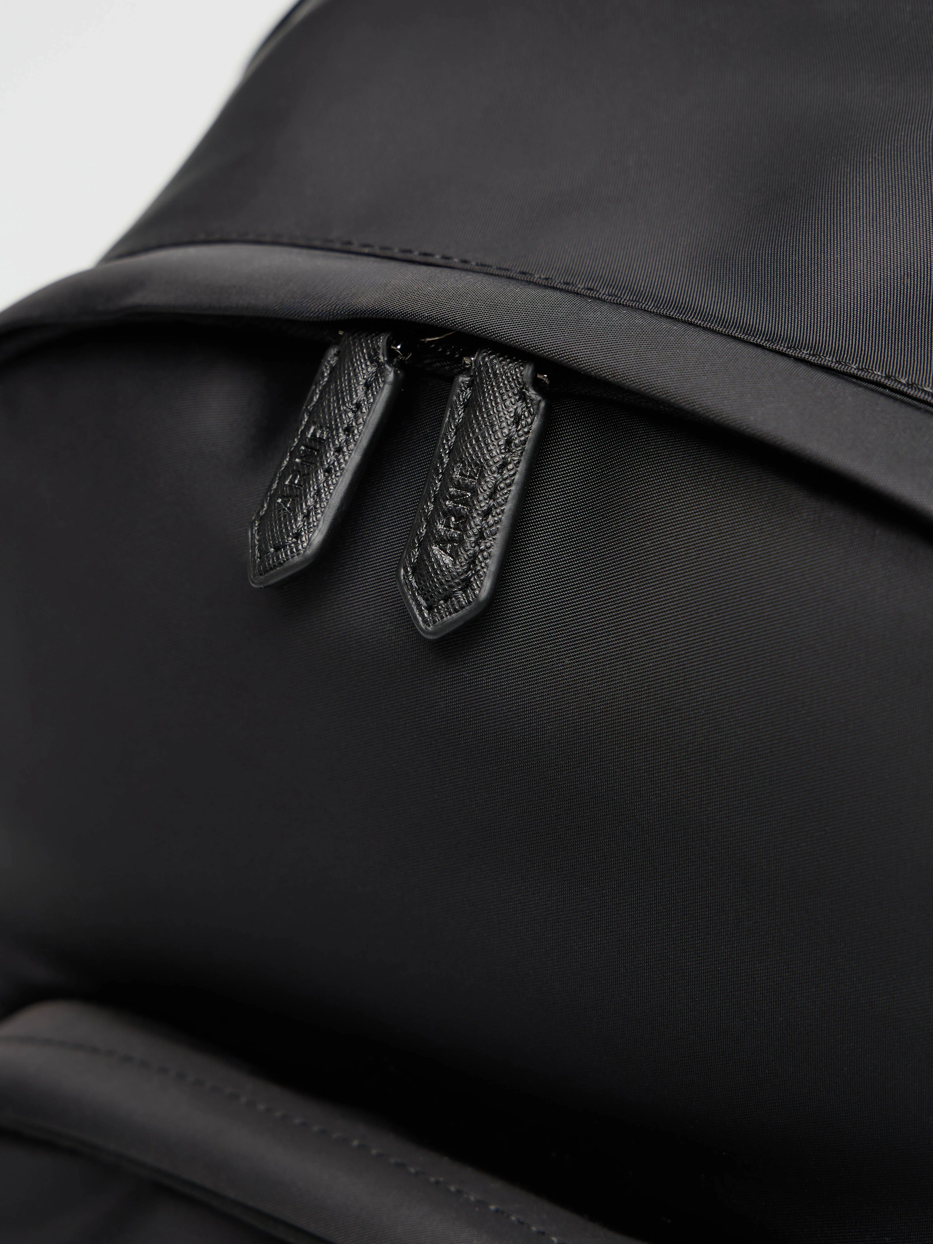 Nylon Compartment Backpack in Black - Image 4
