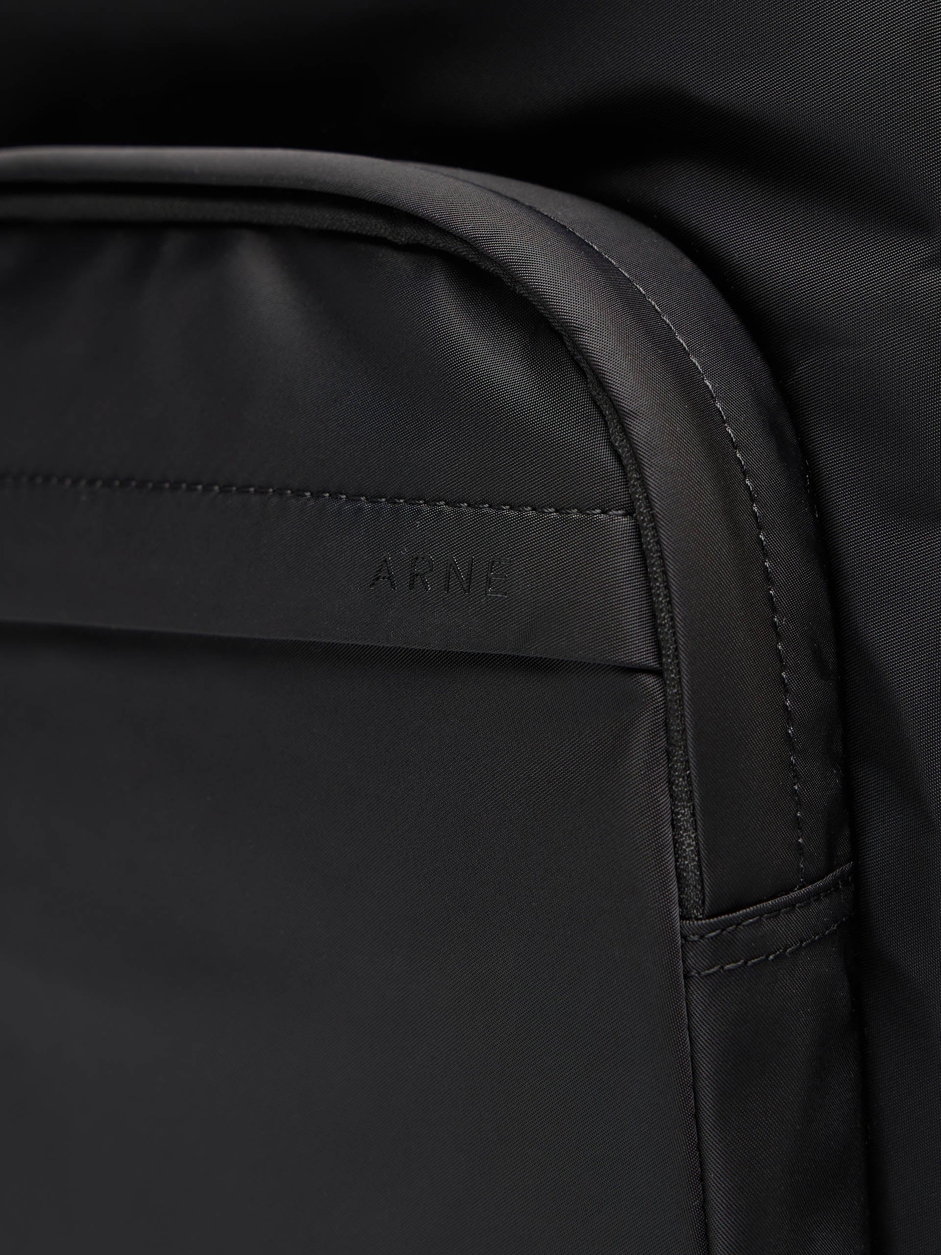 Nylon Compartment Backpack in Black - Image 6