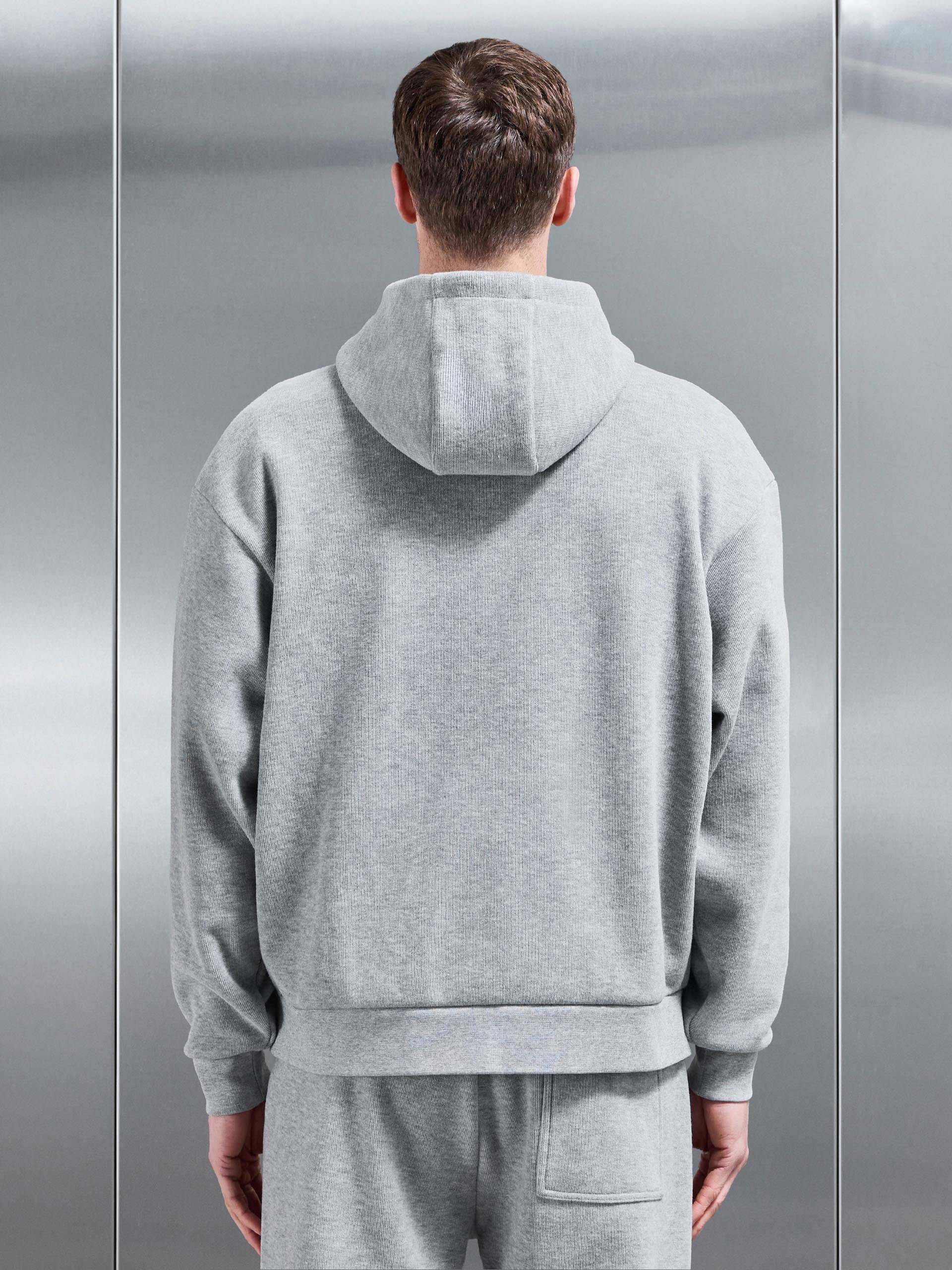 Oversized Hoodie in Marl Grey - Image 3