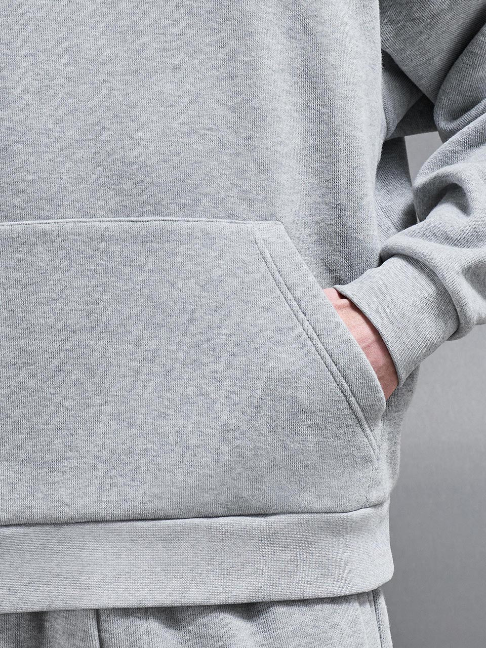 Oversized Hoodie in Marl Grey - Image 4