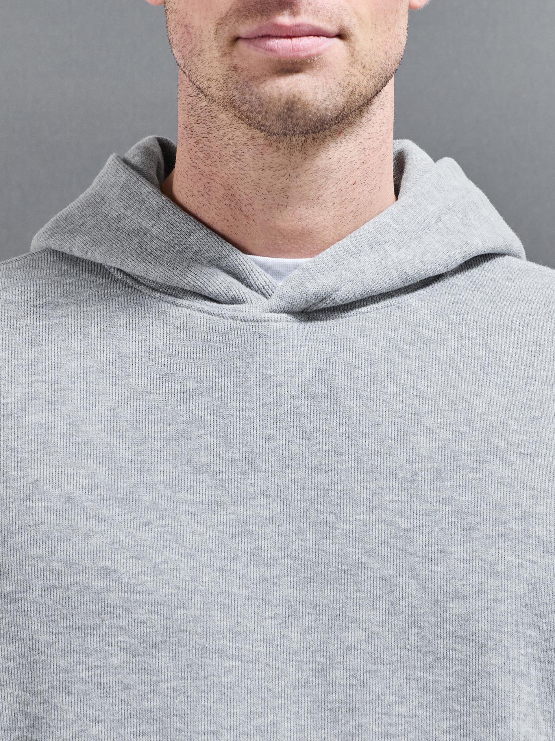 Oversized Hoodie in Marl Grey - Image 5