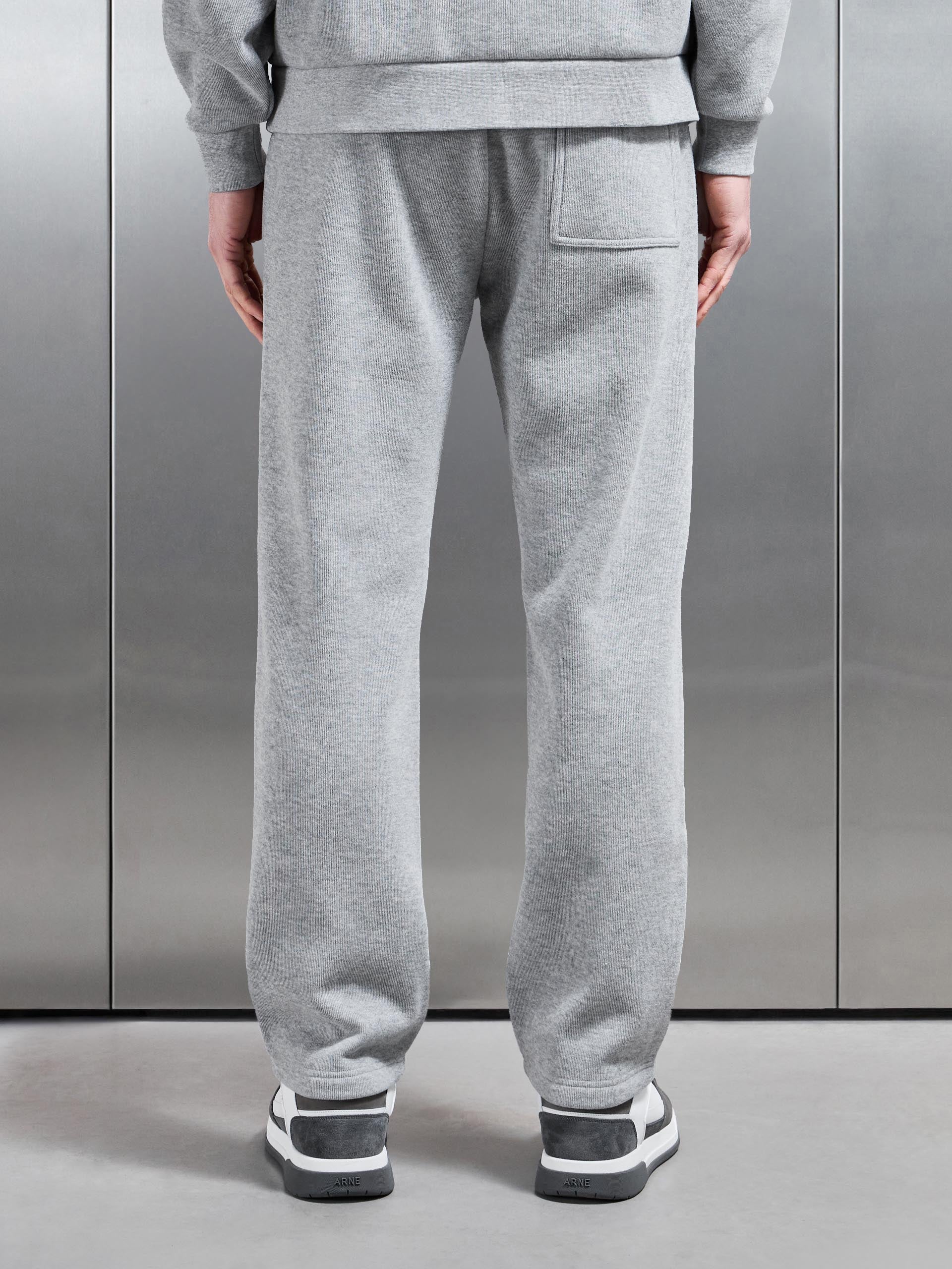 Oversized Open Hem Jogger in Marl Grey - Image 3