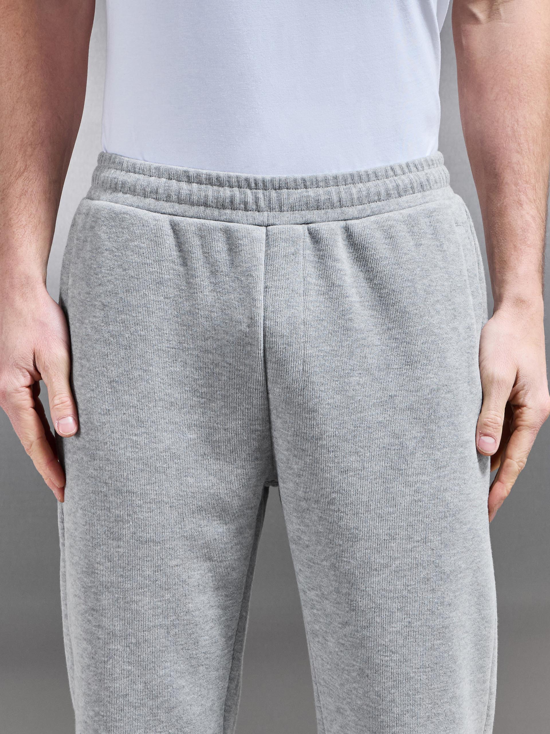 Oversized Open Hem Jogger in Marl Grey - Image 4