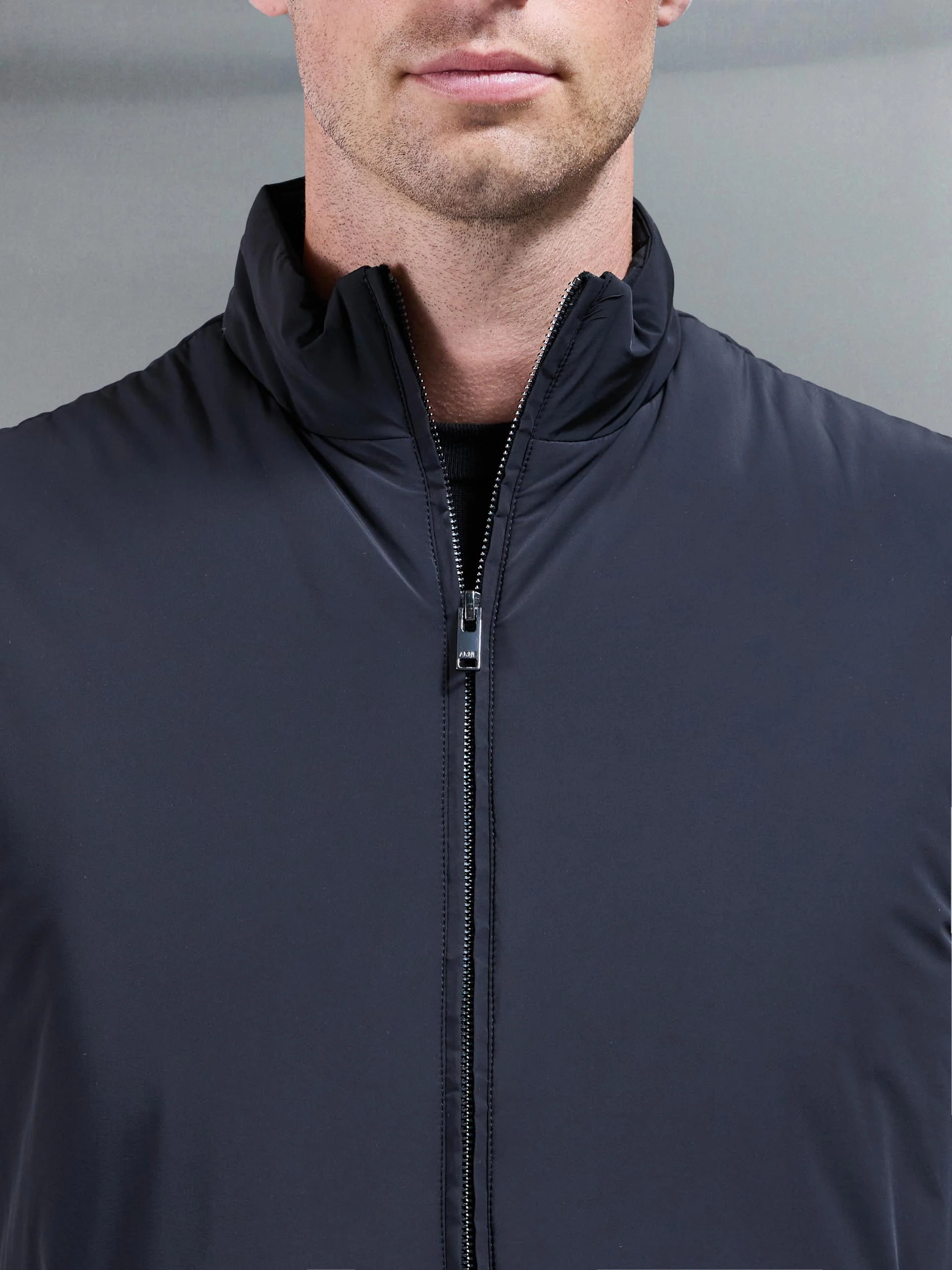 Padded Shell Gilet in Black - Image 3