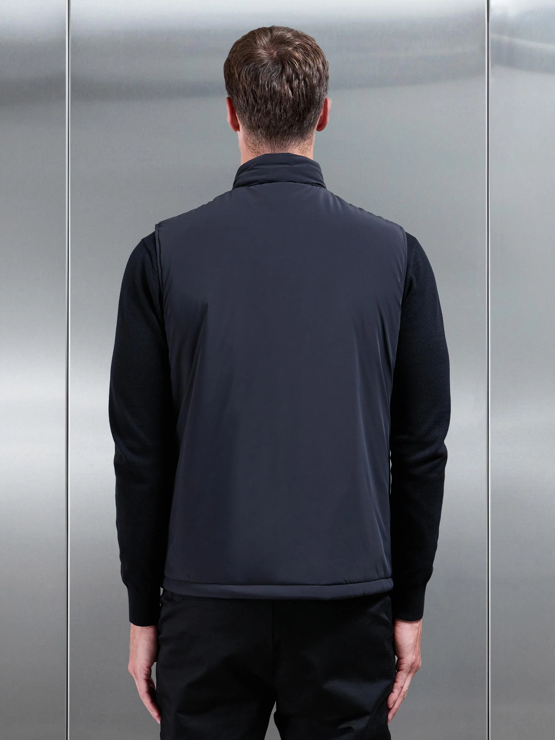 Padded Shell Gilet in Black - Image 5
