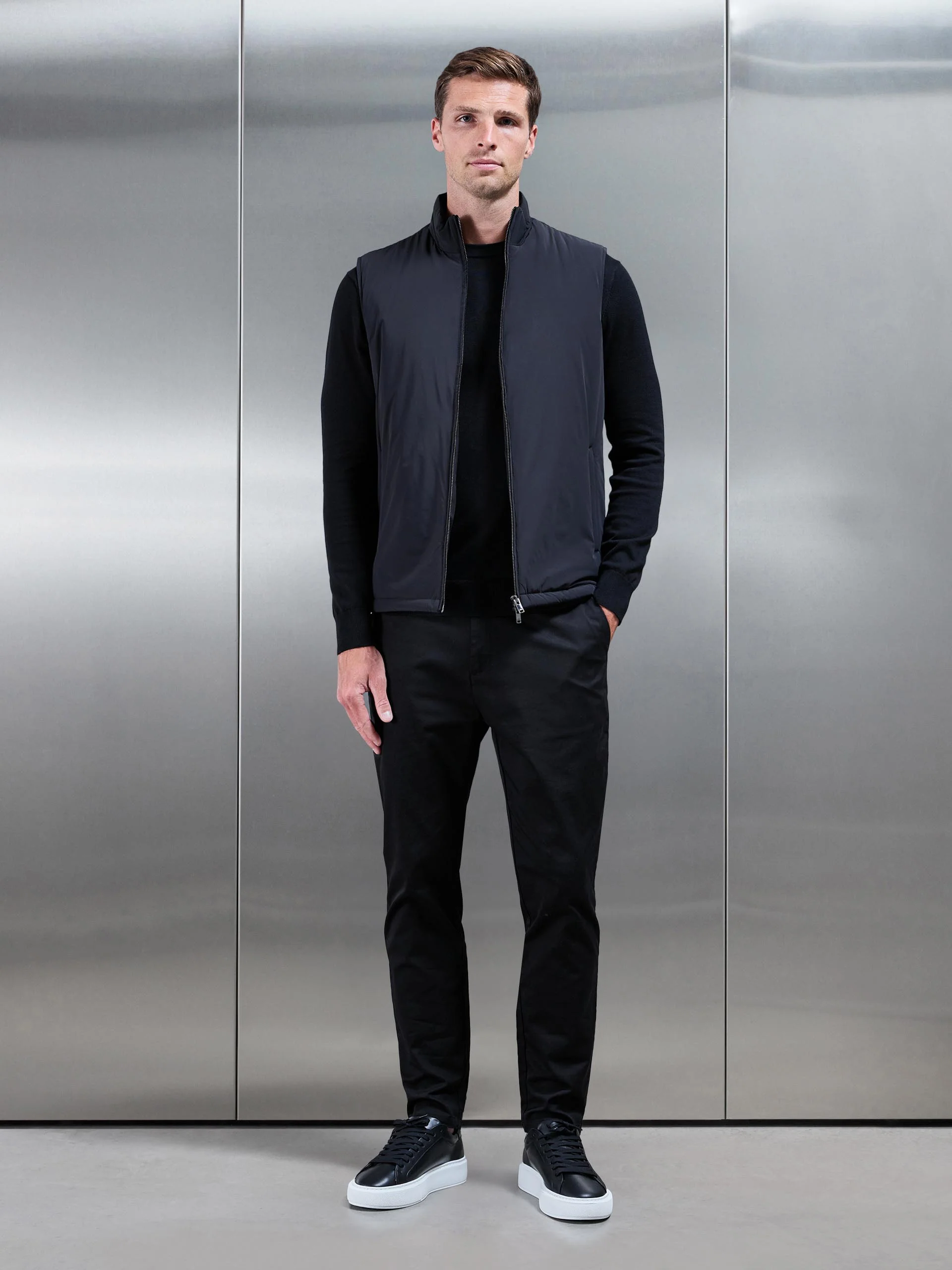Padded Shell Gilet in Black - Image 7