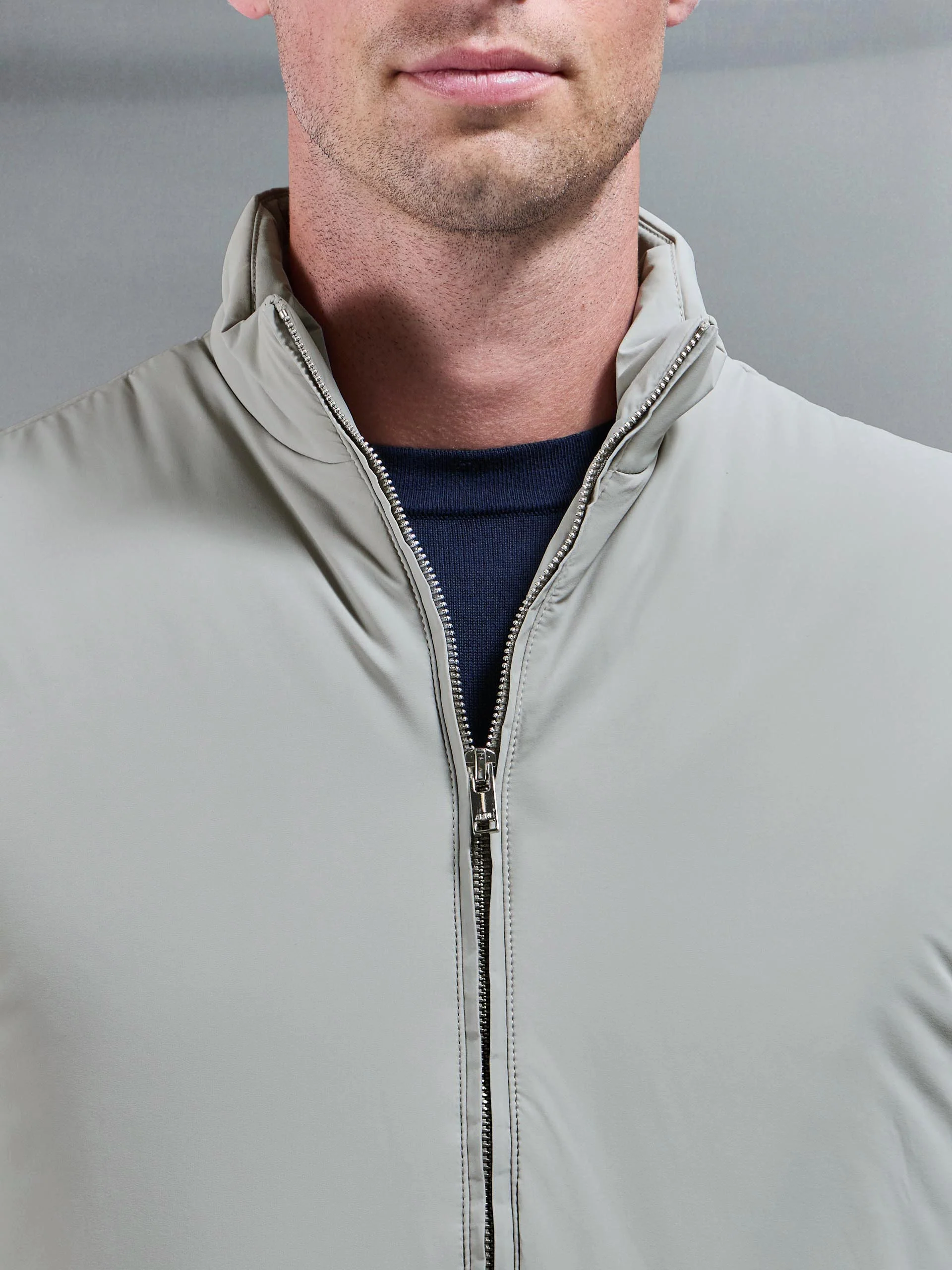Padded Shell Gilet in Stone - Image 3