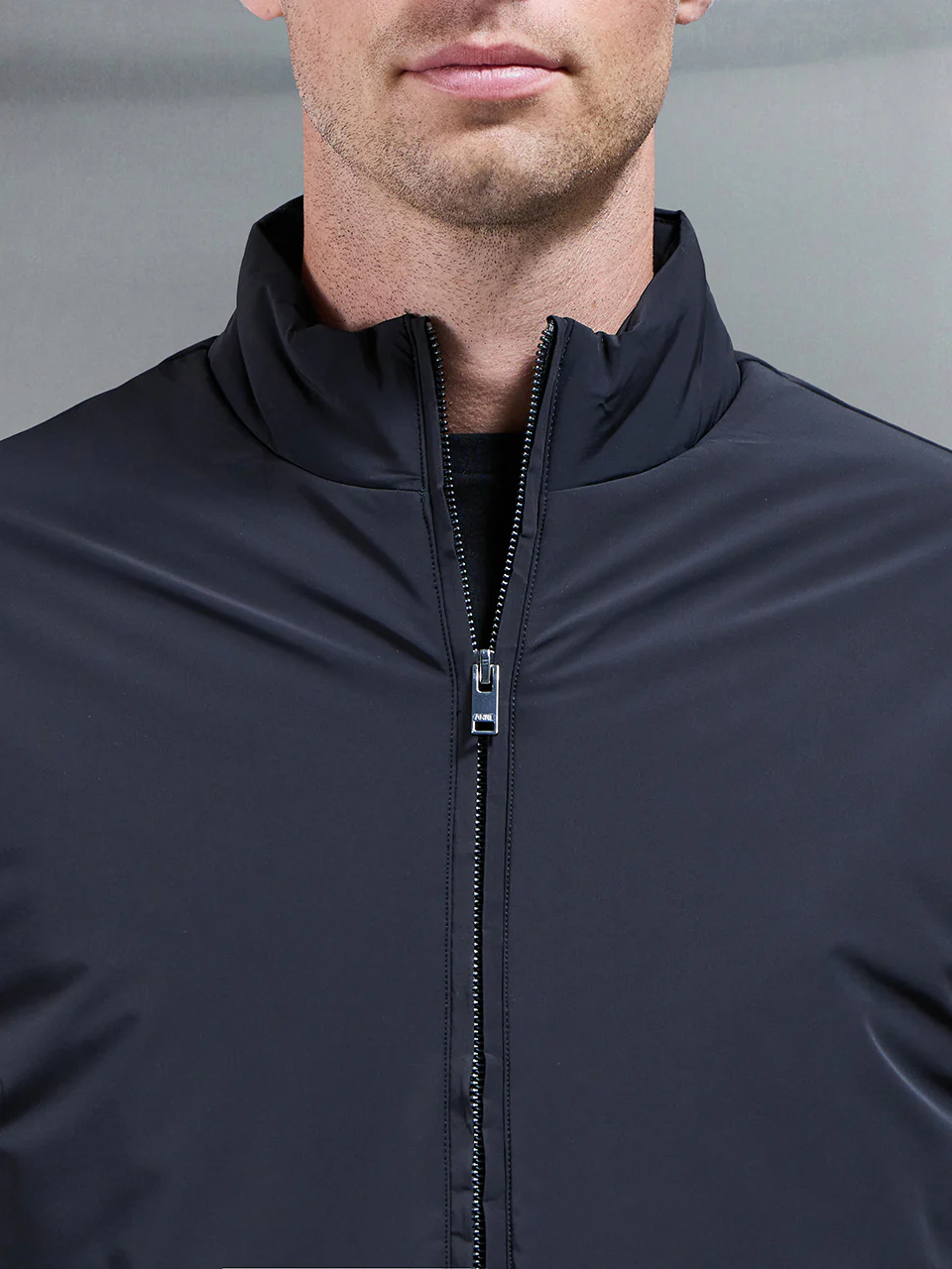 Padded Shell Zip Through Jacket in Black - Image 3