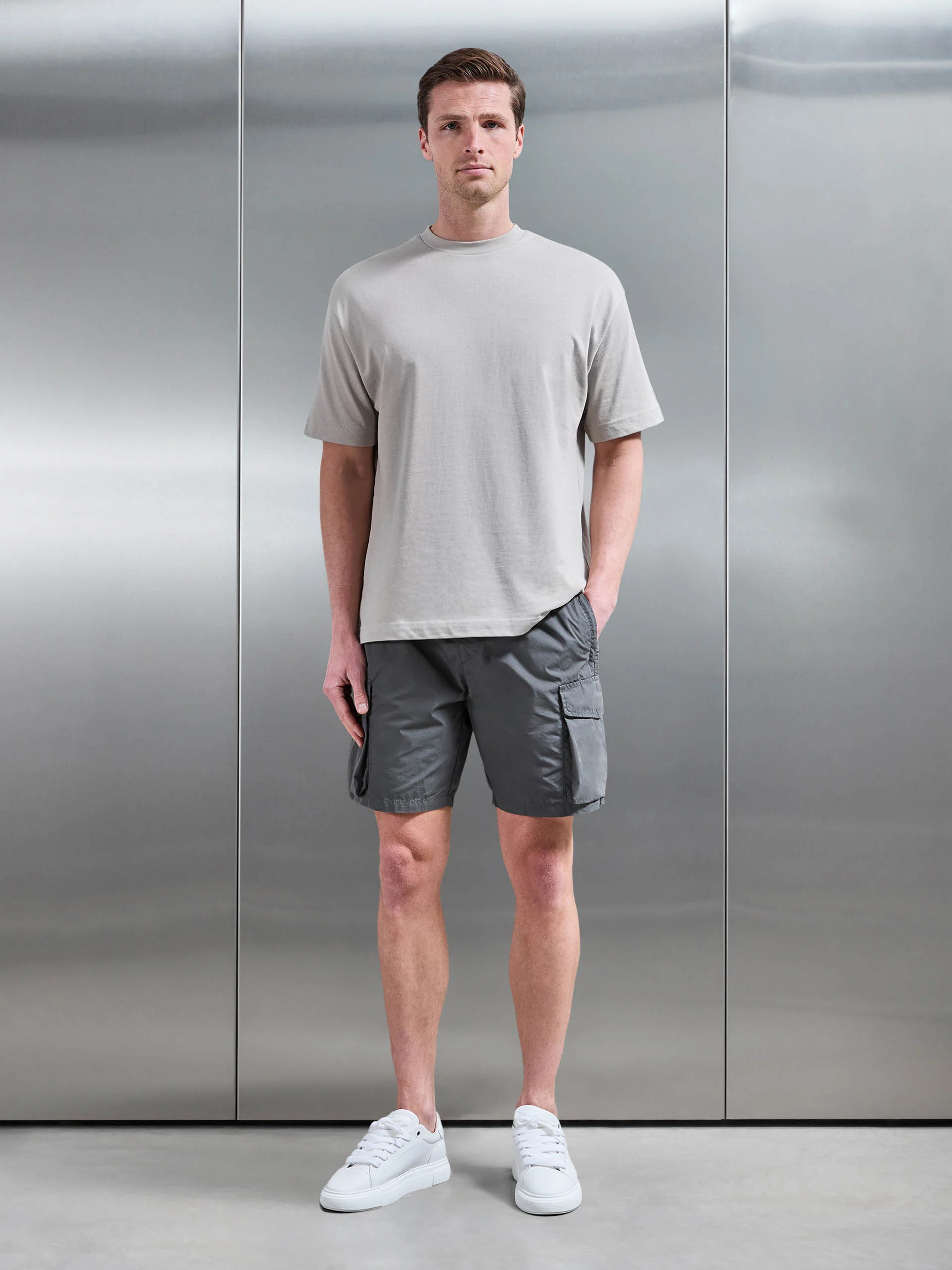 Parachute Cargo Short in Grey - Image 2