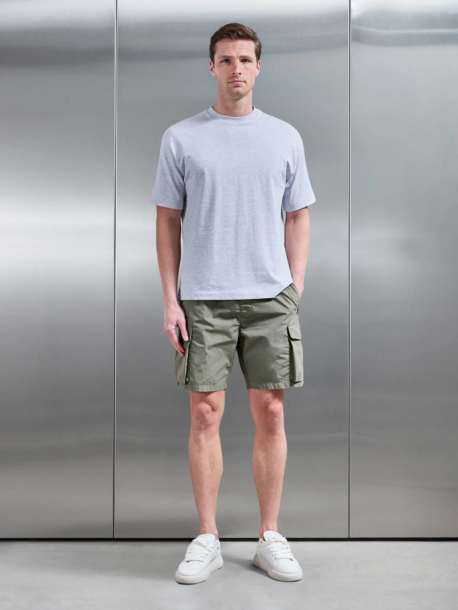 Parachute Cargo Short in Olive - Image 2