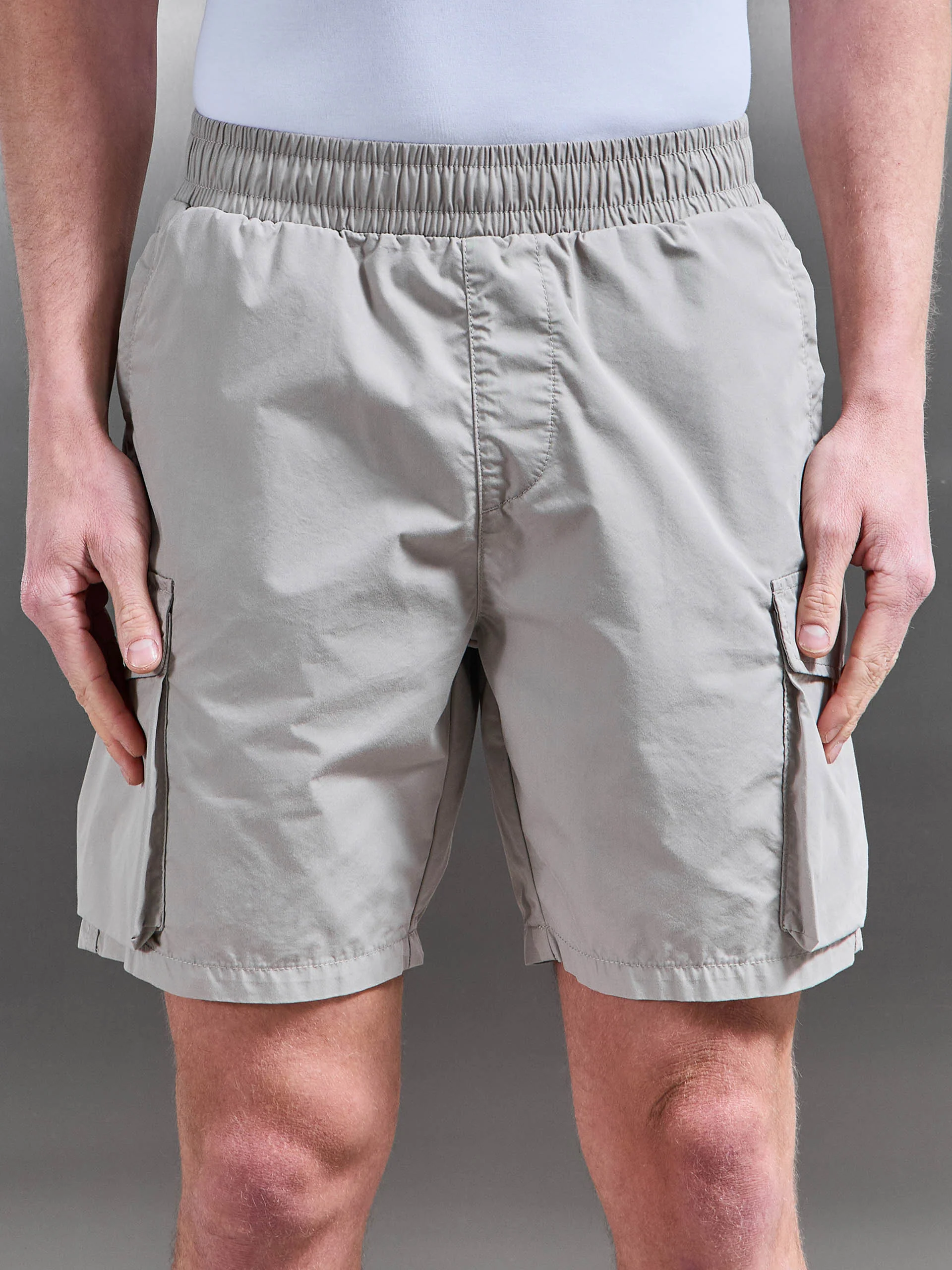 Parachute Cargo Short in Stone - Image 4