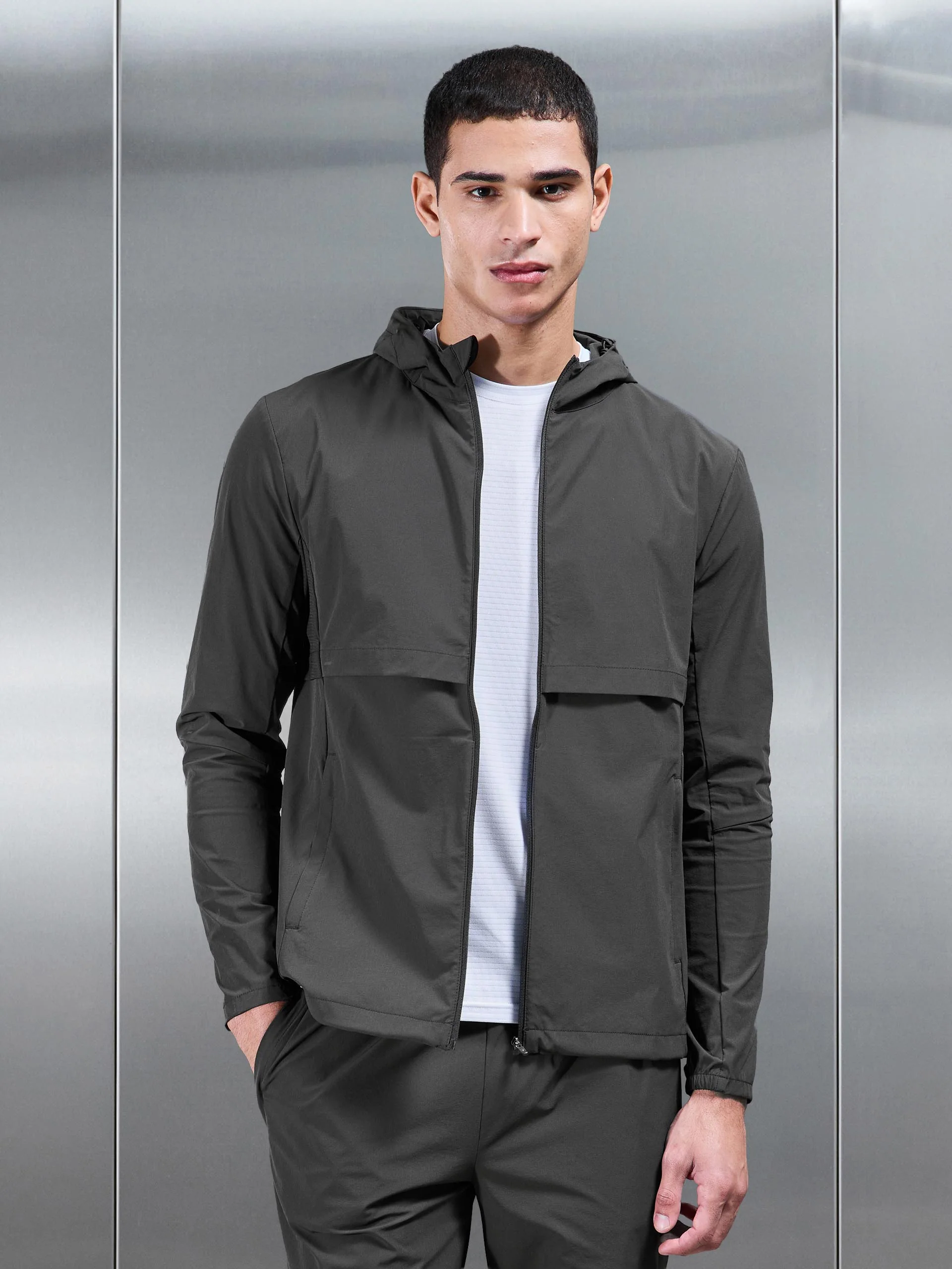 Performance Windbreaker in Grey - Image 9