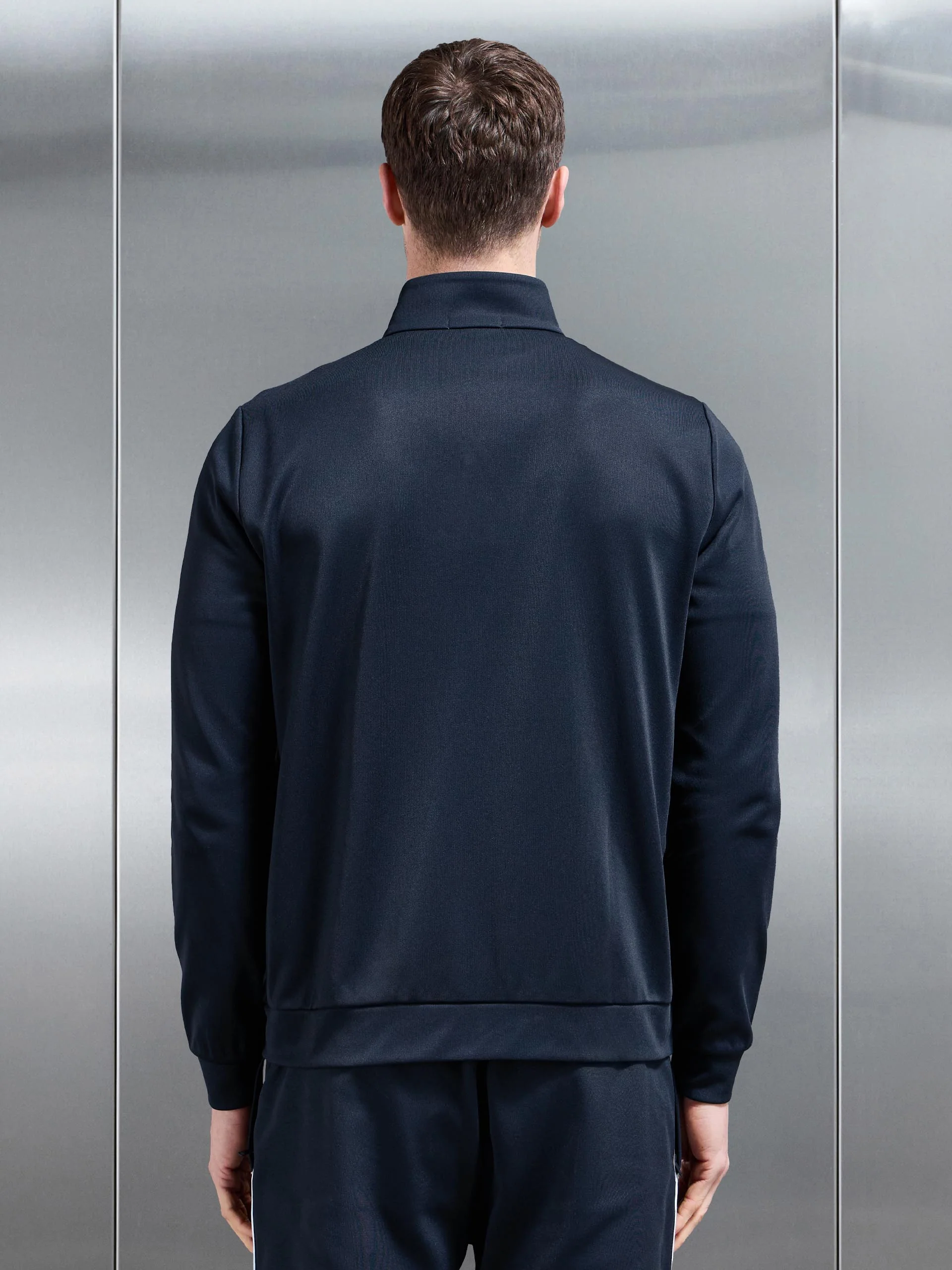 Piping Track Jacket in Navy - Image 3