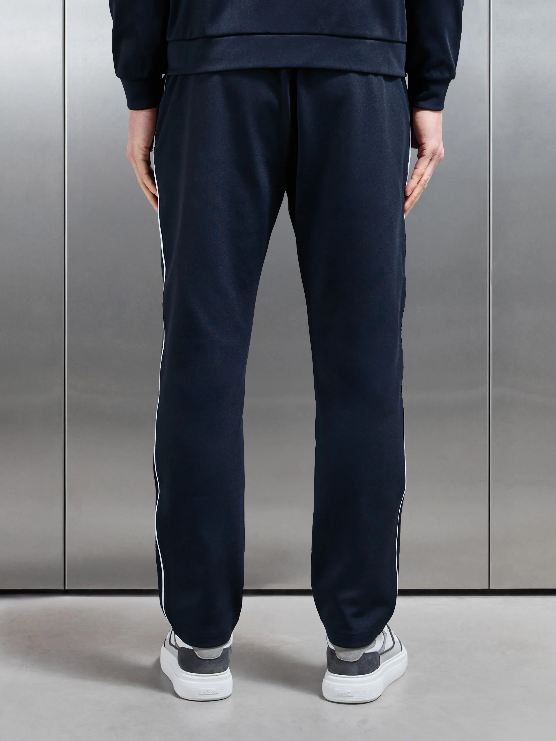 Piping Track Pant in Navy - Image 3