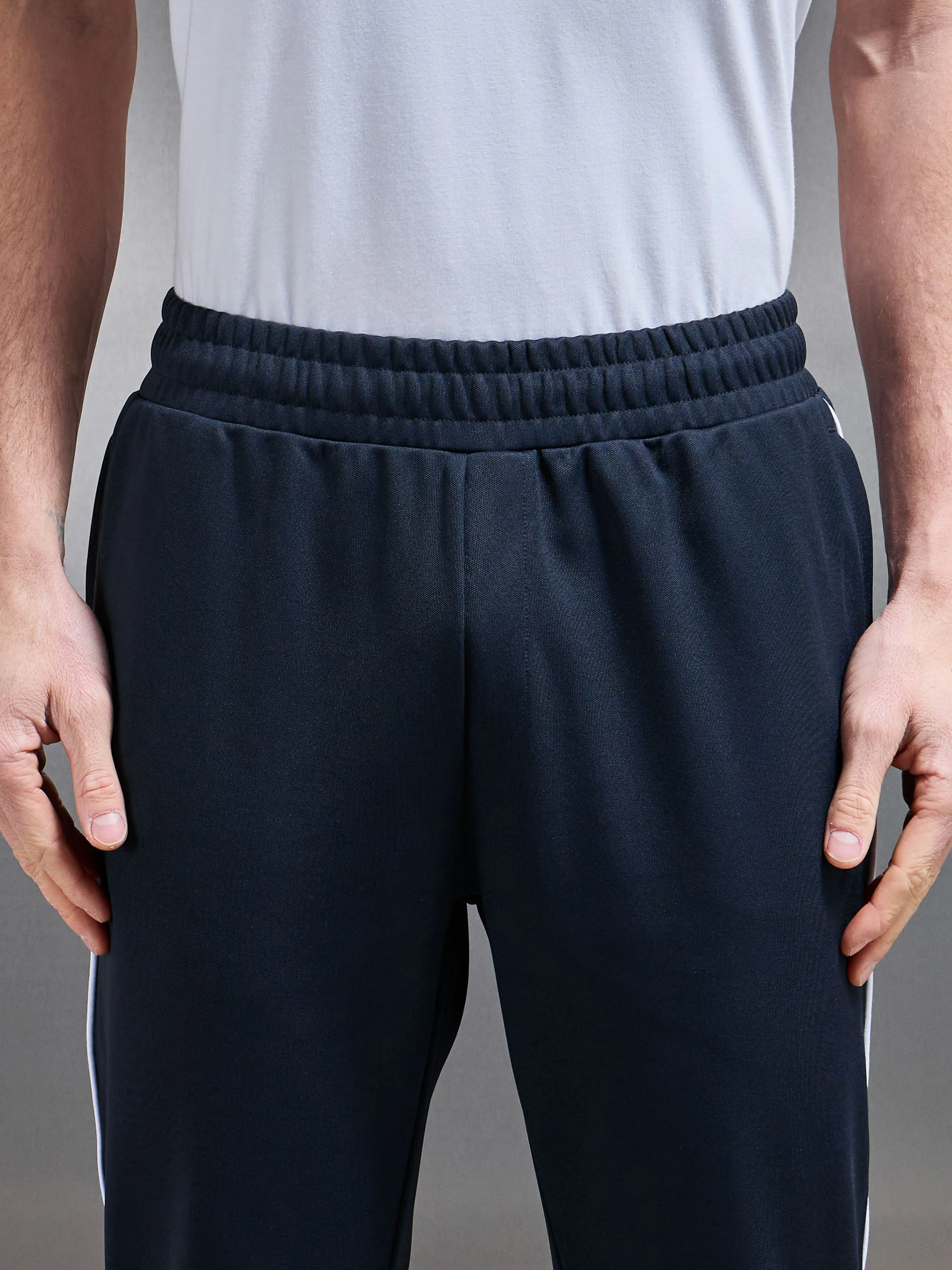 Piping Track Pant in Navy - Image 4