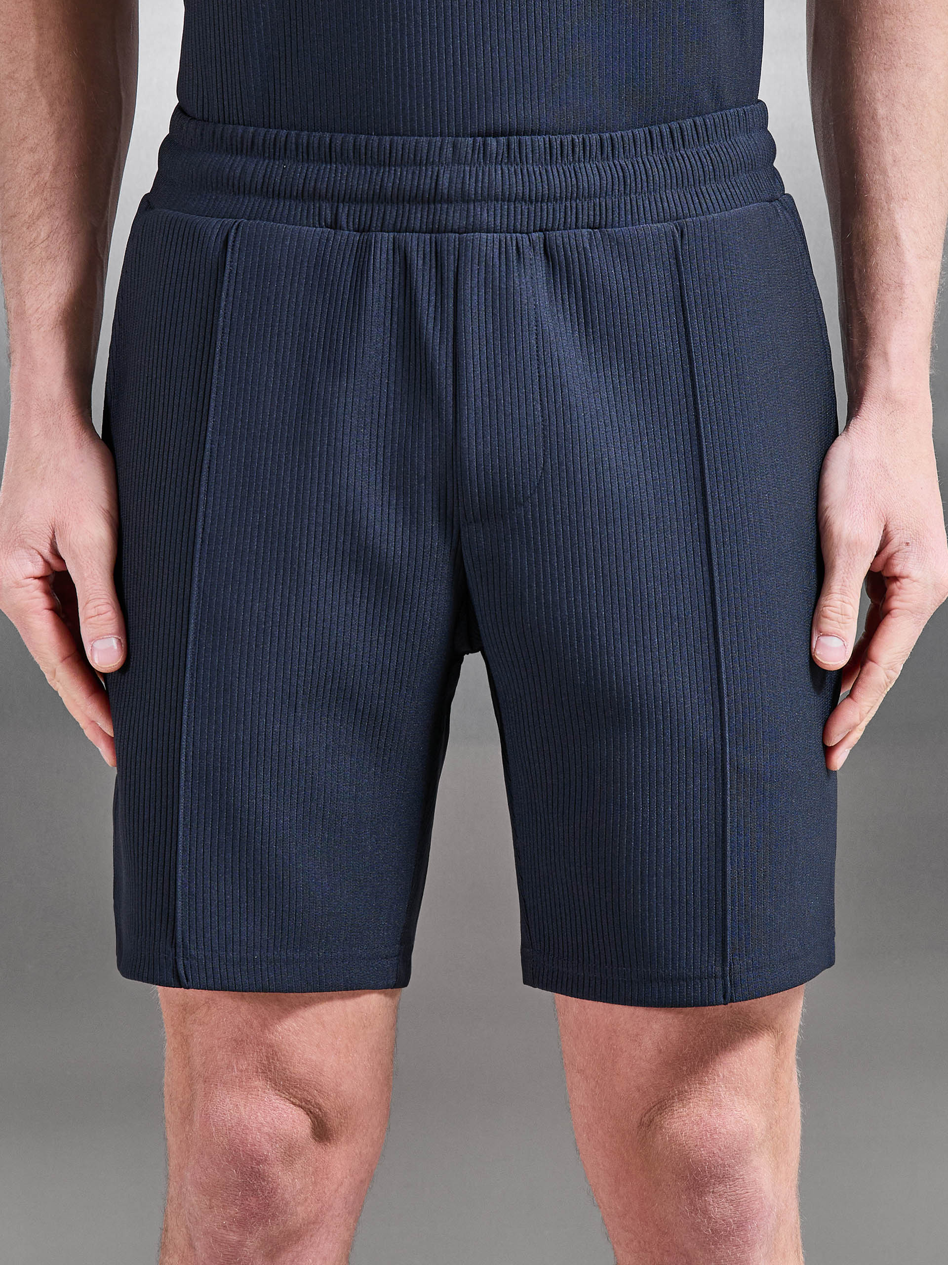 Pleated Short in Navy - Image 4