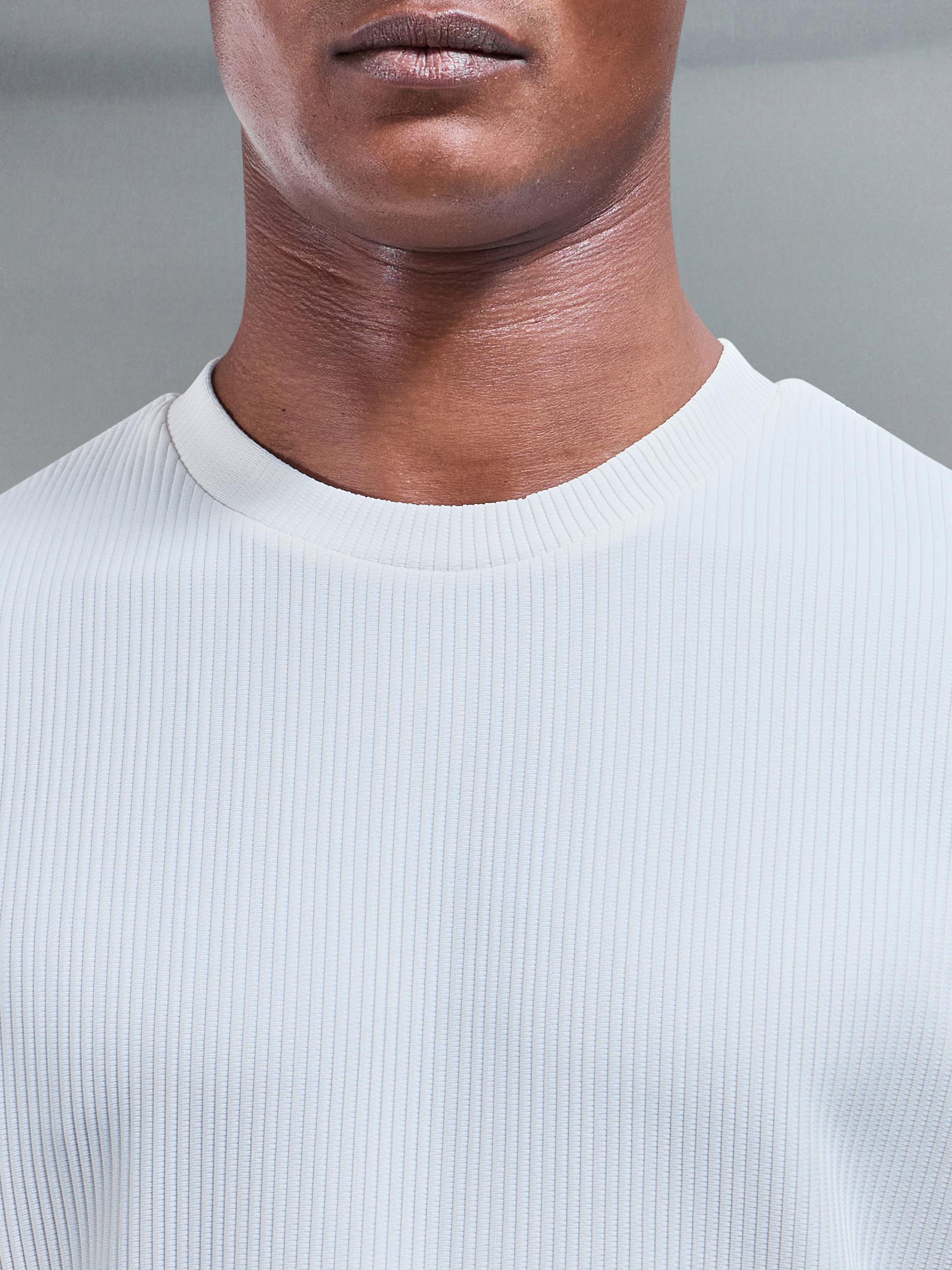 Pleated T-Shirt in Ecru - Image 3