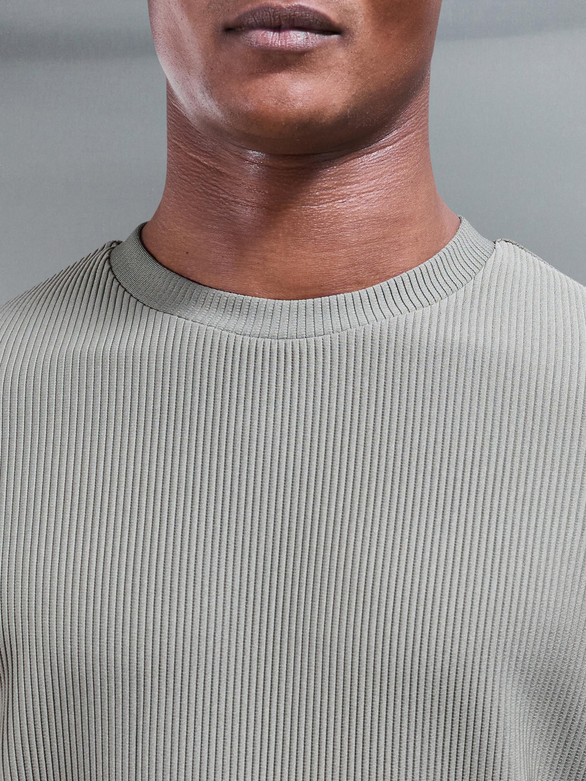 Pleated T-Shirt in Sage - Image 3