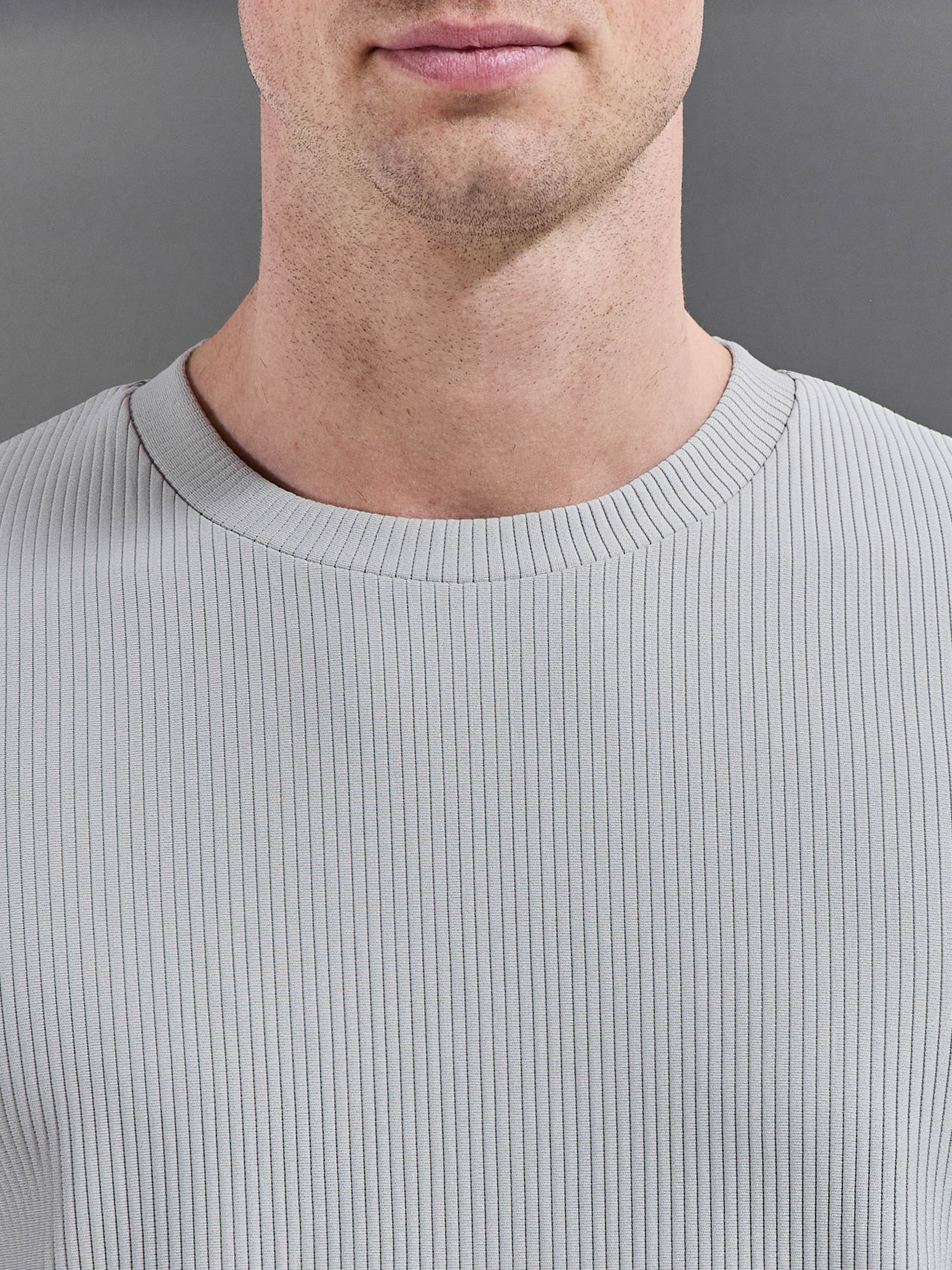 Pleated T-Shirt in Stone - Image 4