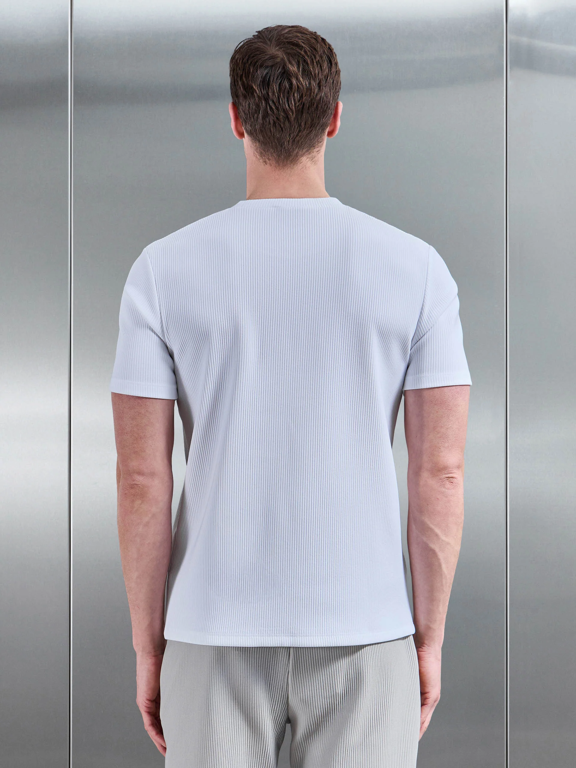 Pleated T-Shirt in White - Image 3