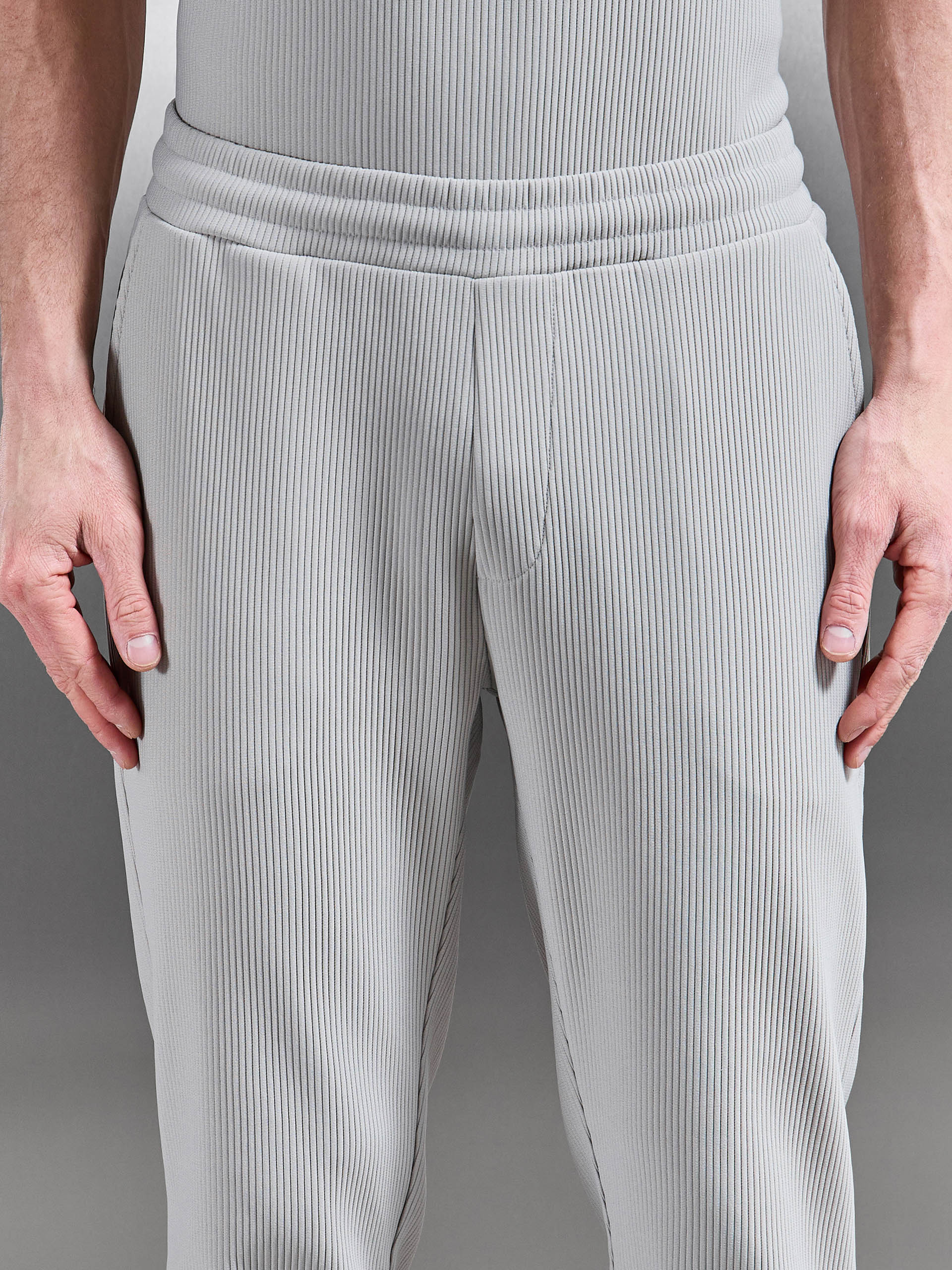 Pleated Trouser in Stone - Image 4