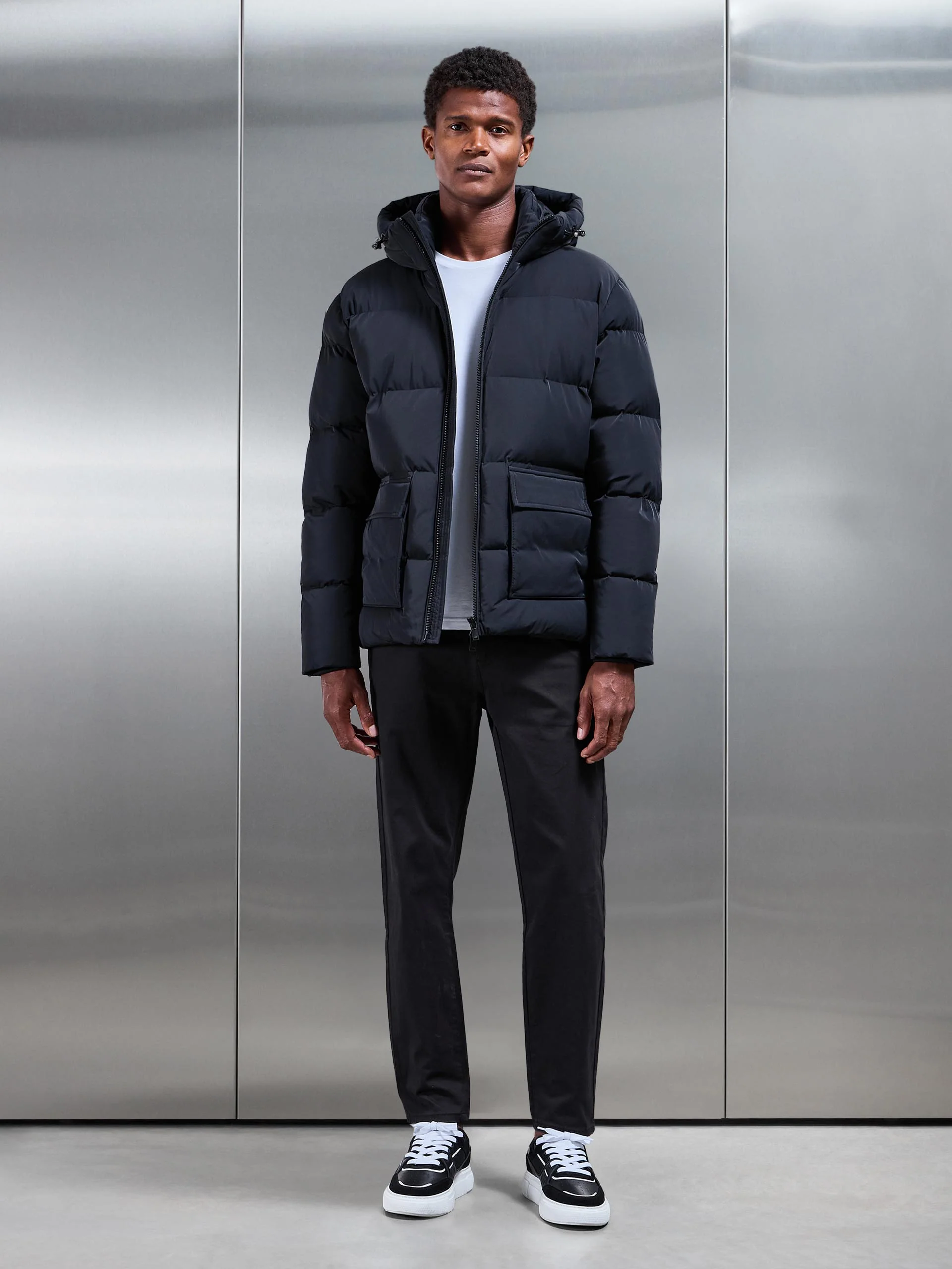 Puffer Parka in Black - Image 3