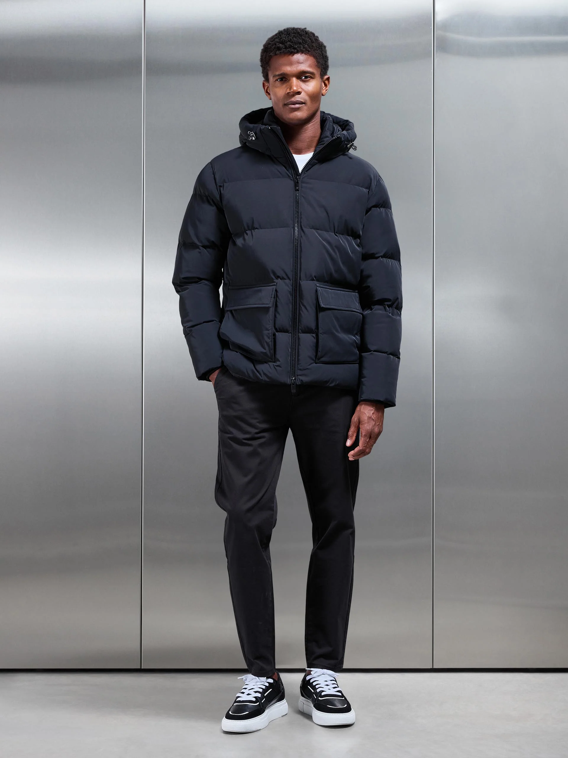 Puffer Parka in Black - Image 8