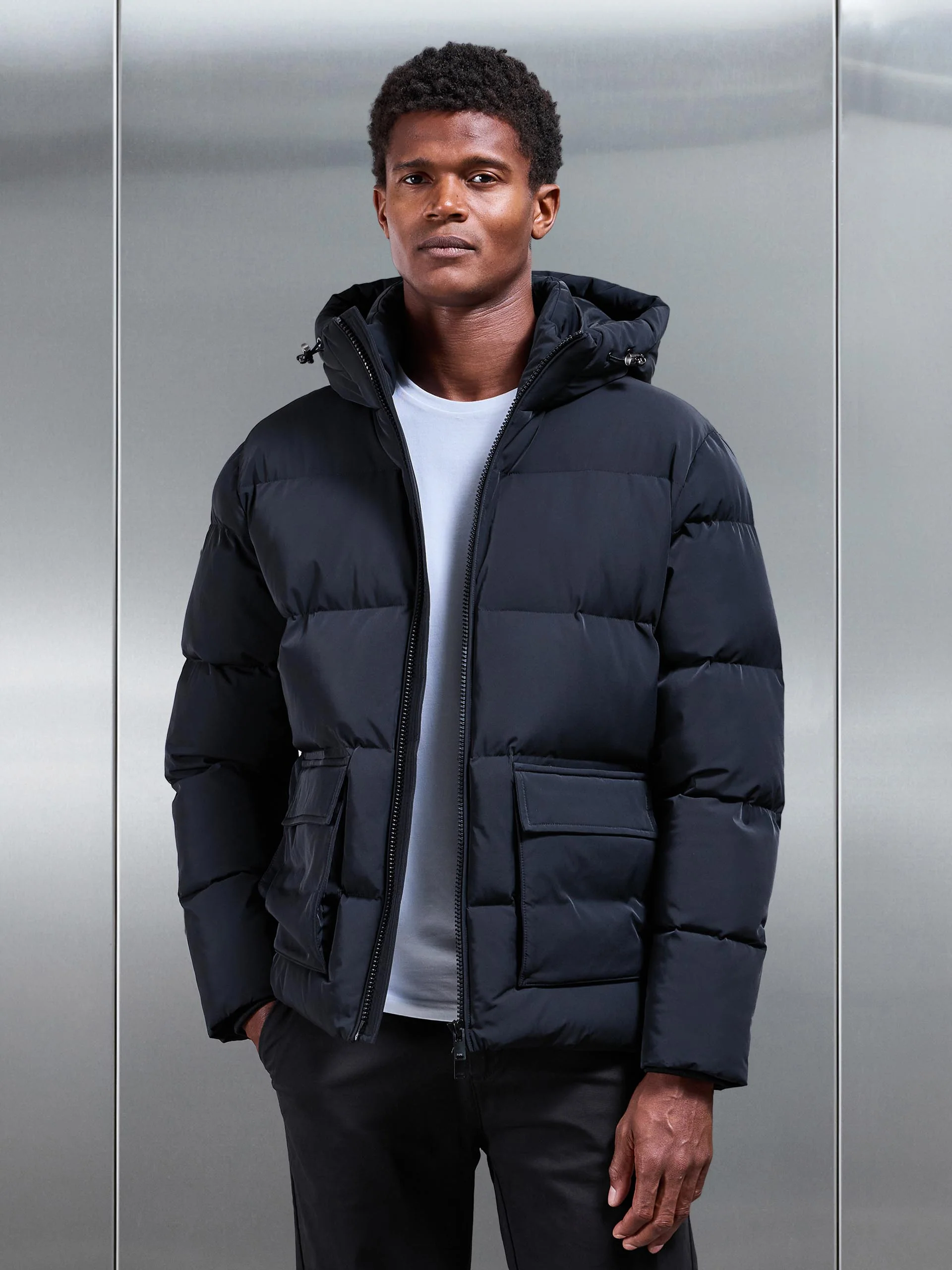 Puffer Parka in Black - Image 9