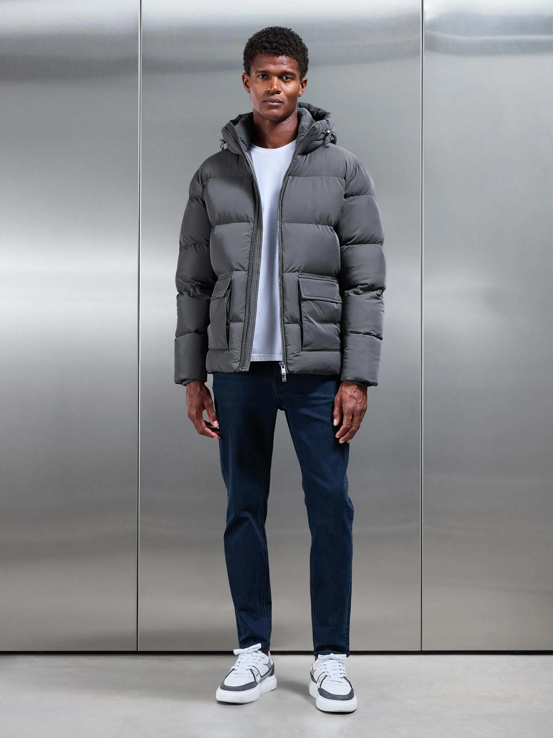 Puffer Parka in Grey - Image 2
