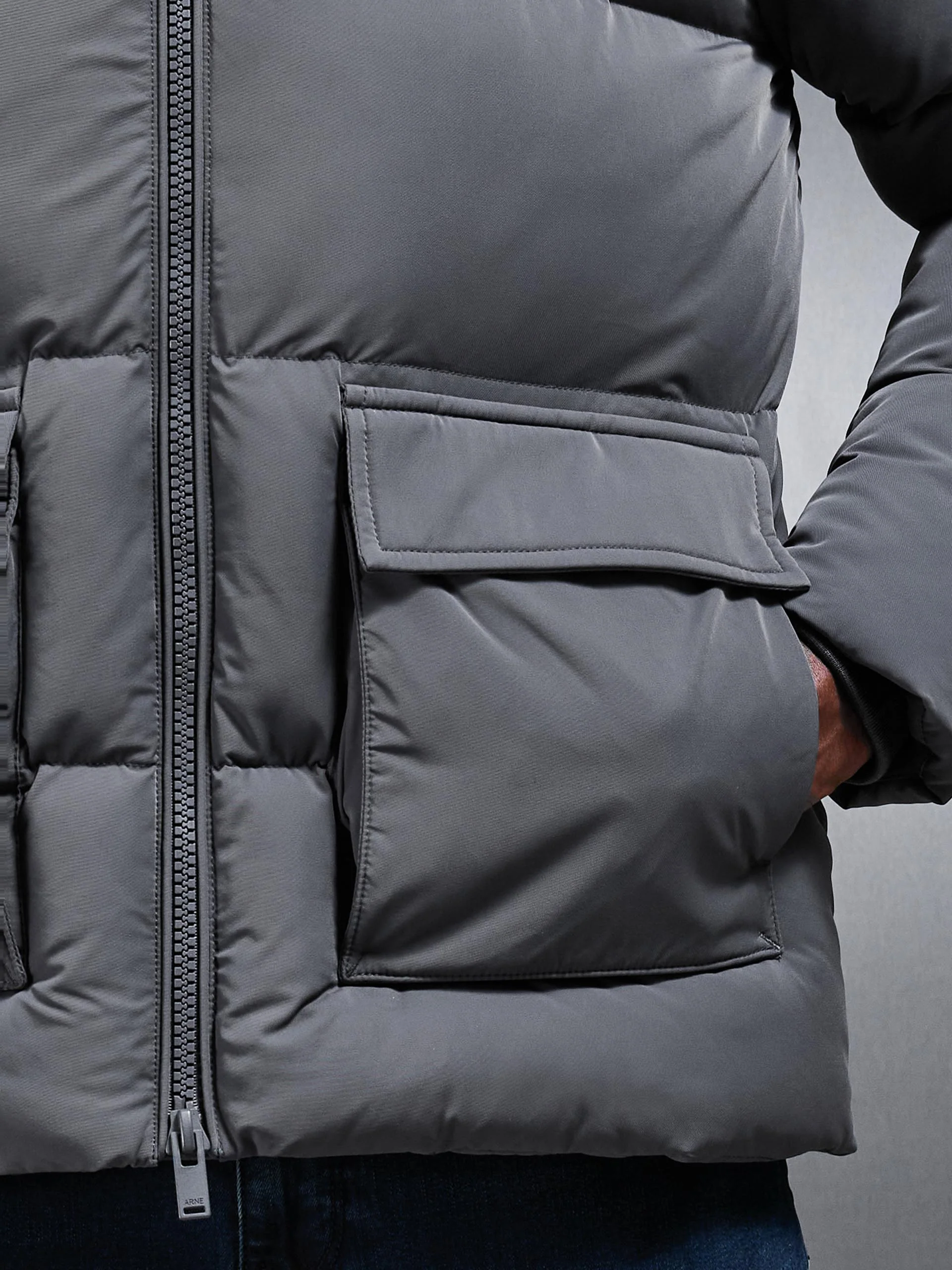 Puffer Parka in Grey - Image 5