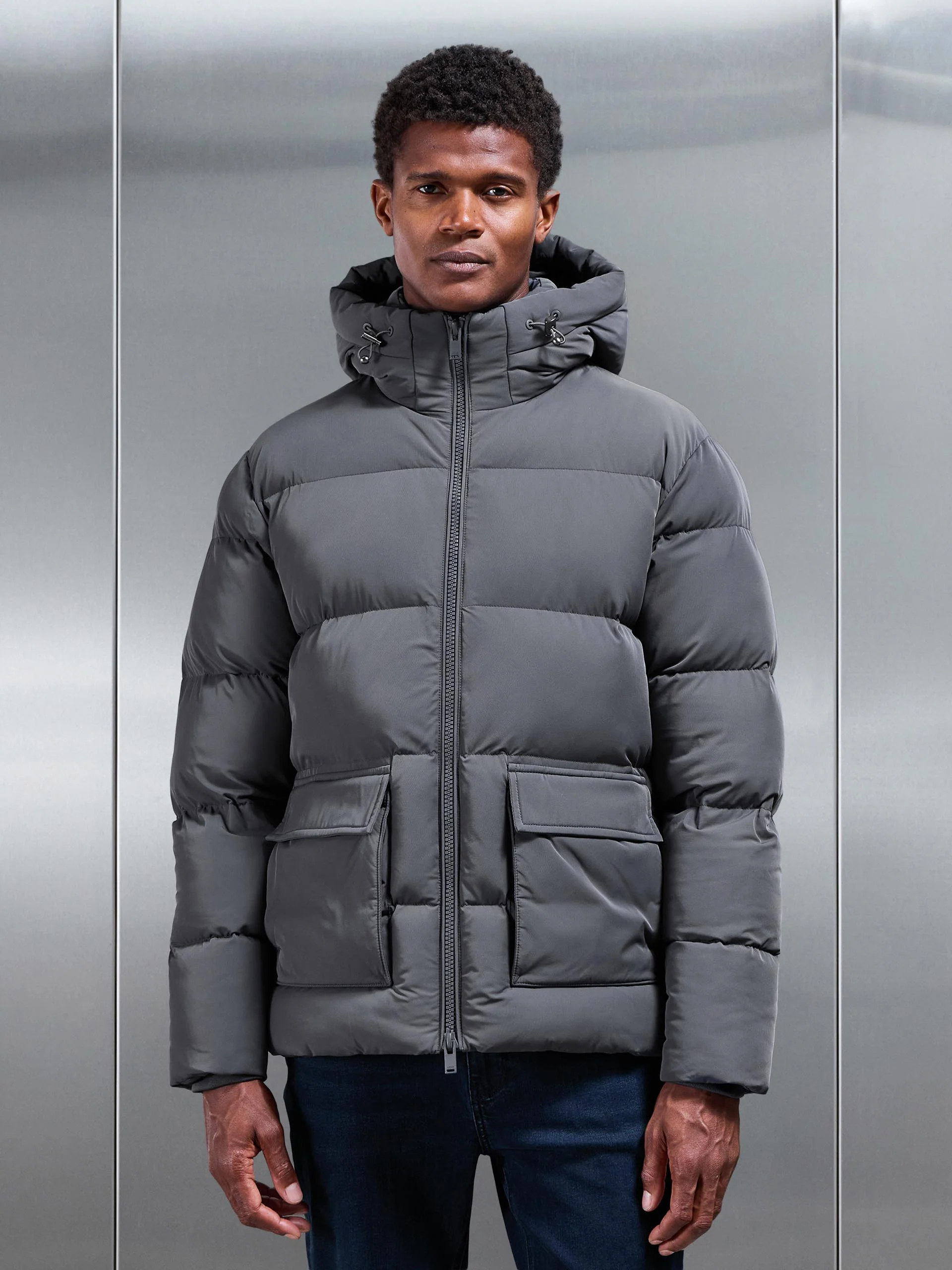 Puffer Parka in Grey - Image 6
