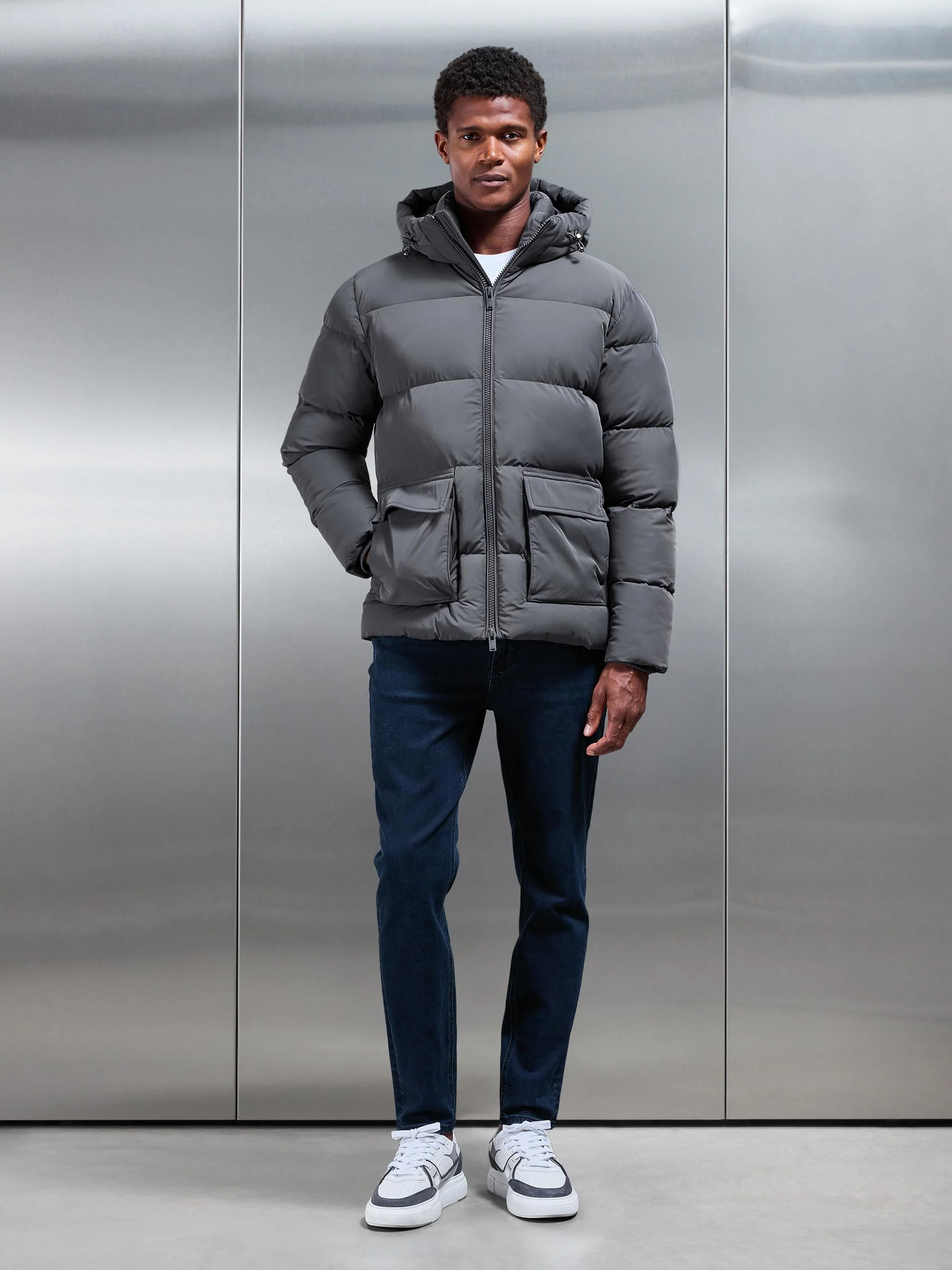 Puffer Parka in Grey - Image 7