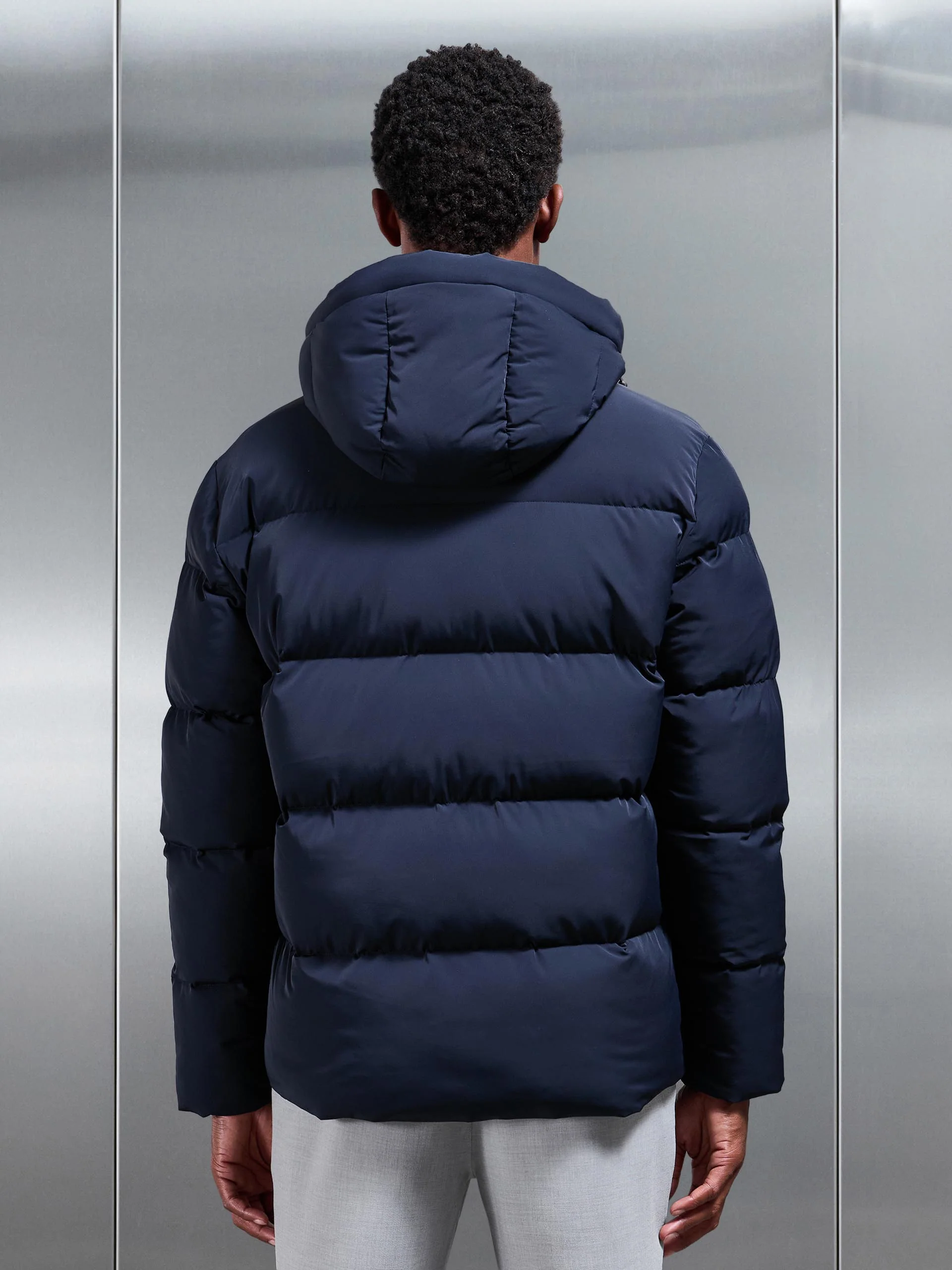 Puffer Parka in Navy - Image 3