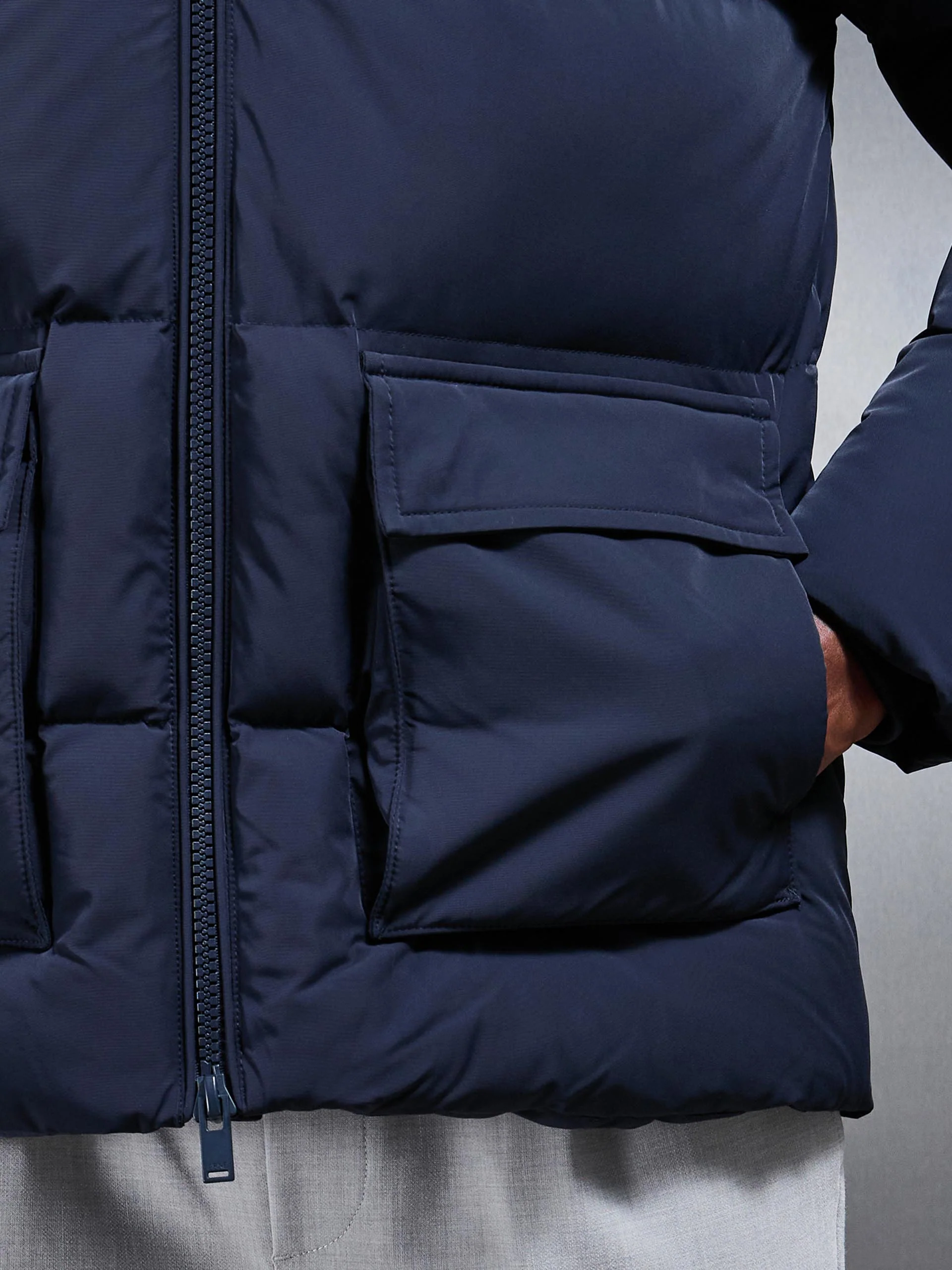 Puffer Parka in Navy - Image 5