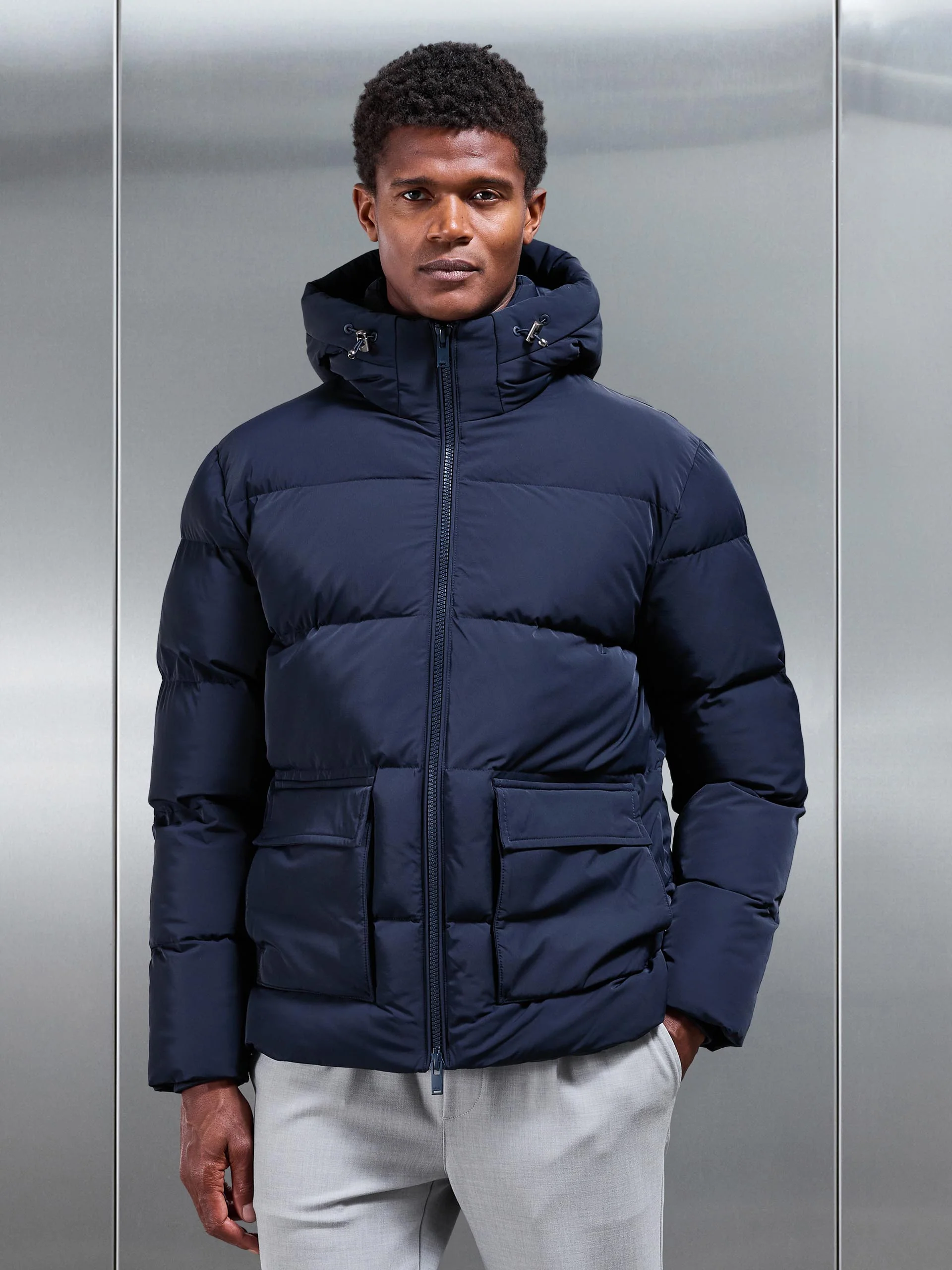 Puffer Parka in Navy - Image 6