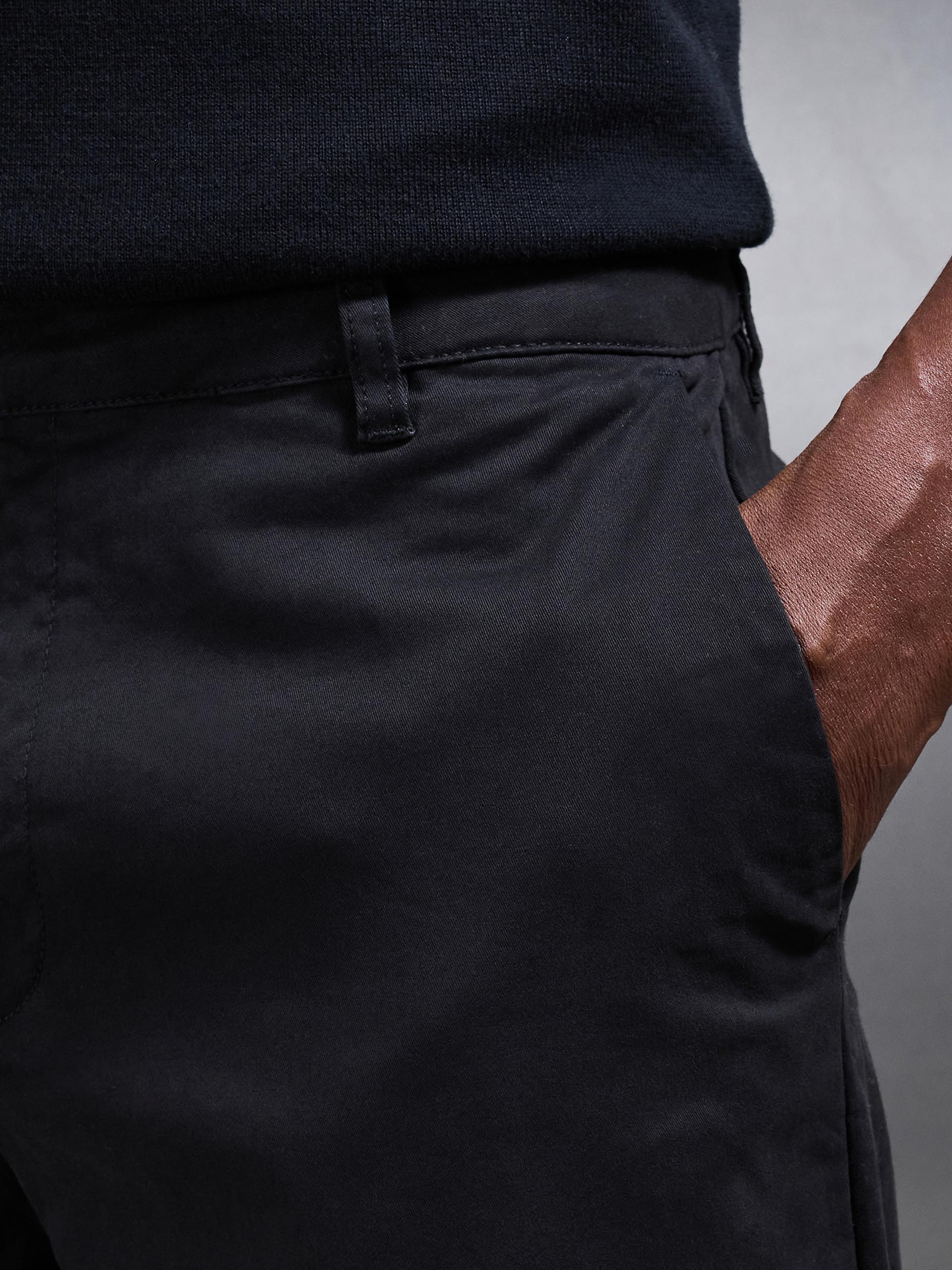 Regular Fit Chino Trouser in Black - Image 5